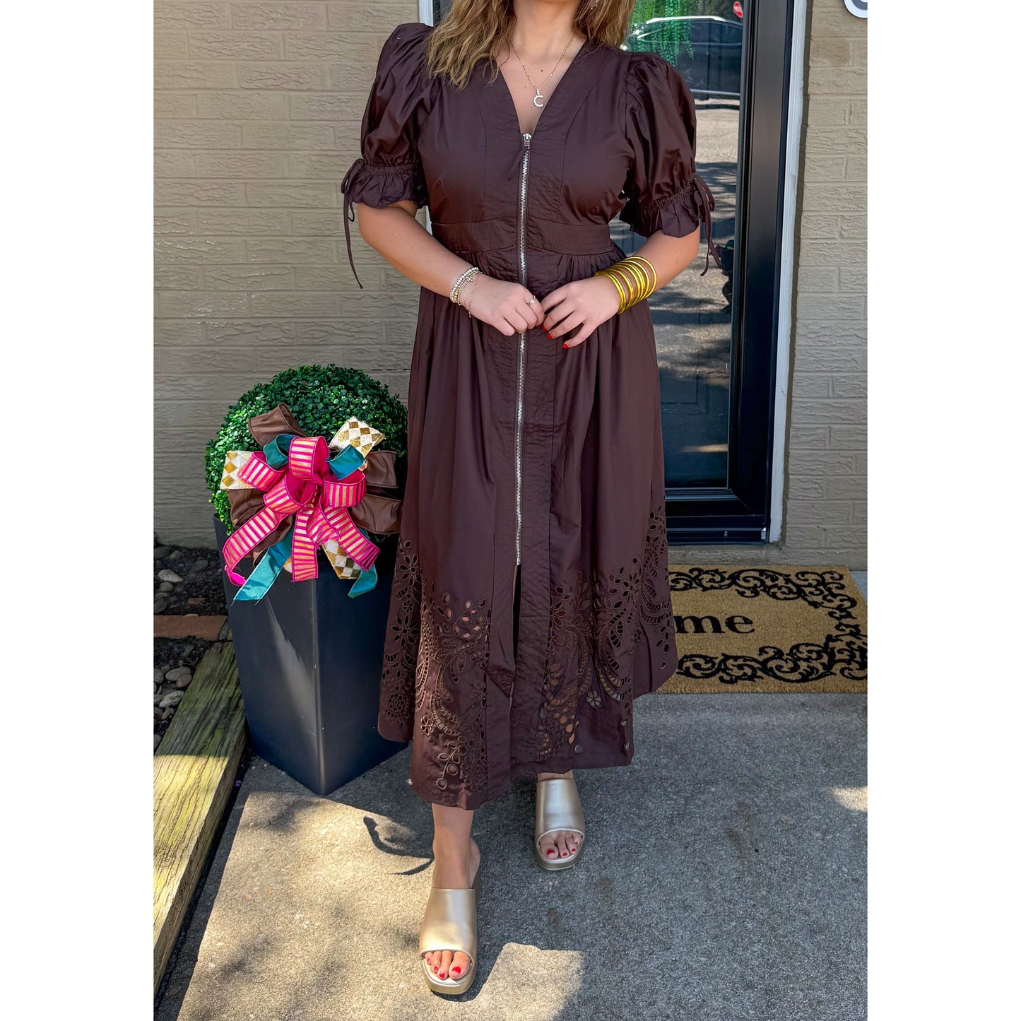 Kinsley Midi Dress, Chocolate