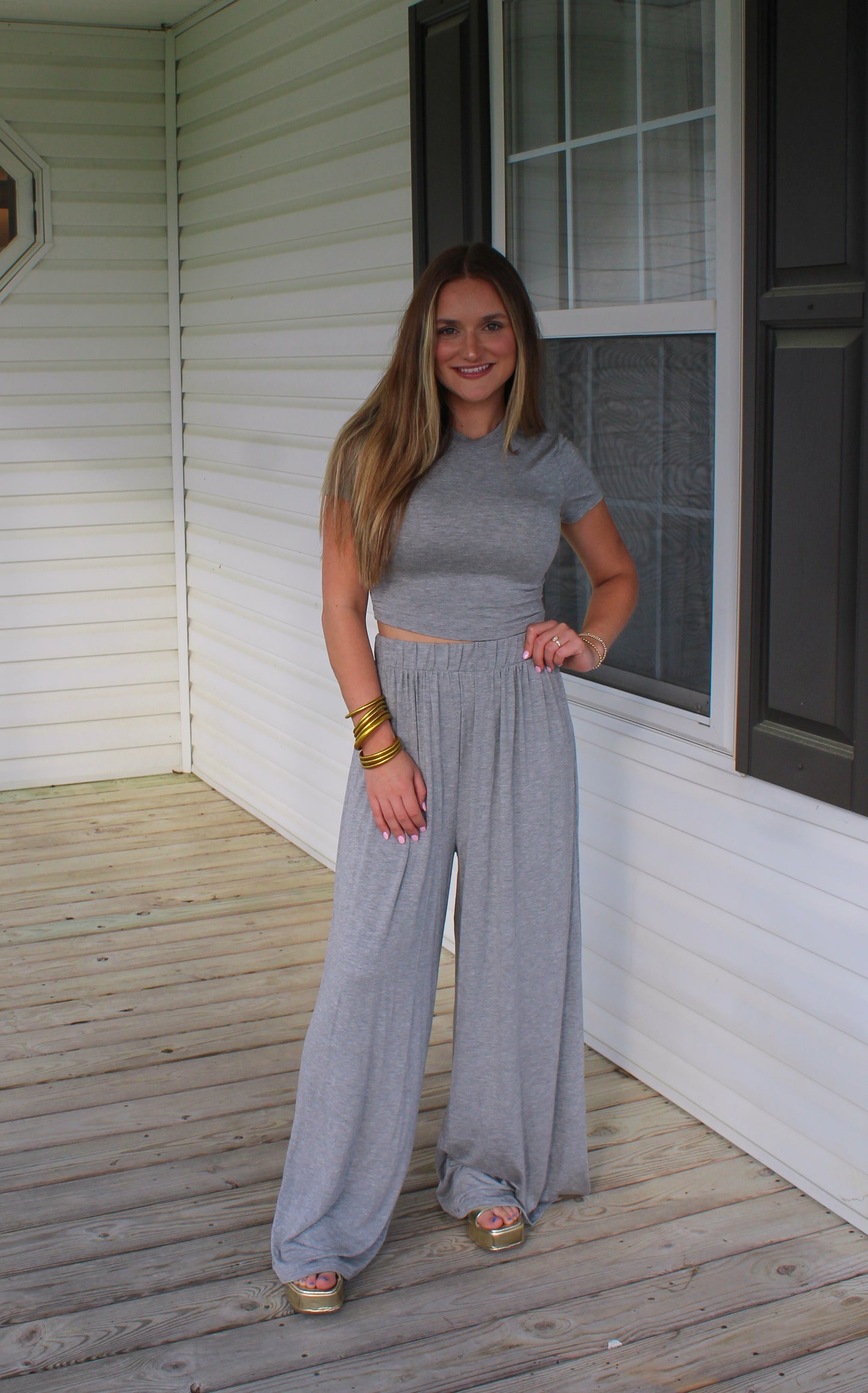 Lola Lounge Set, Heather Gray