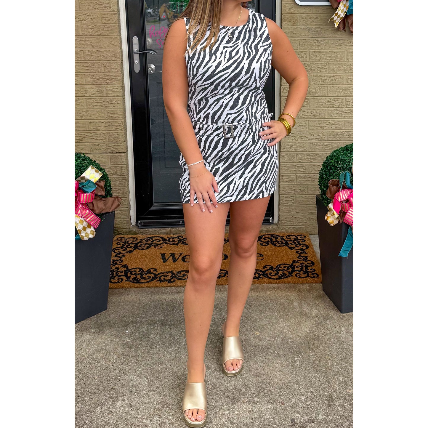 Zebra Two Piece Set, Black/White