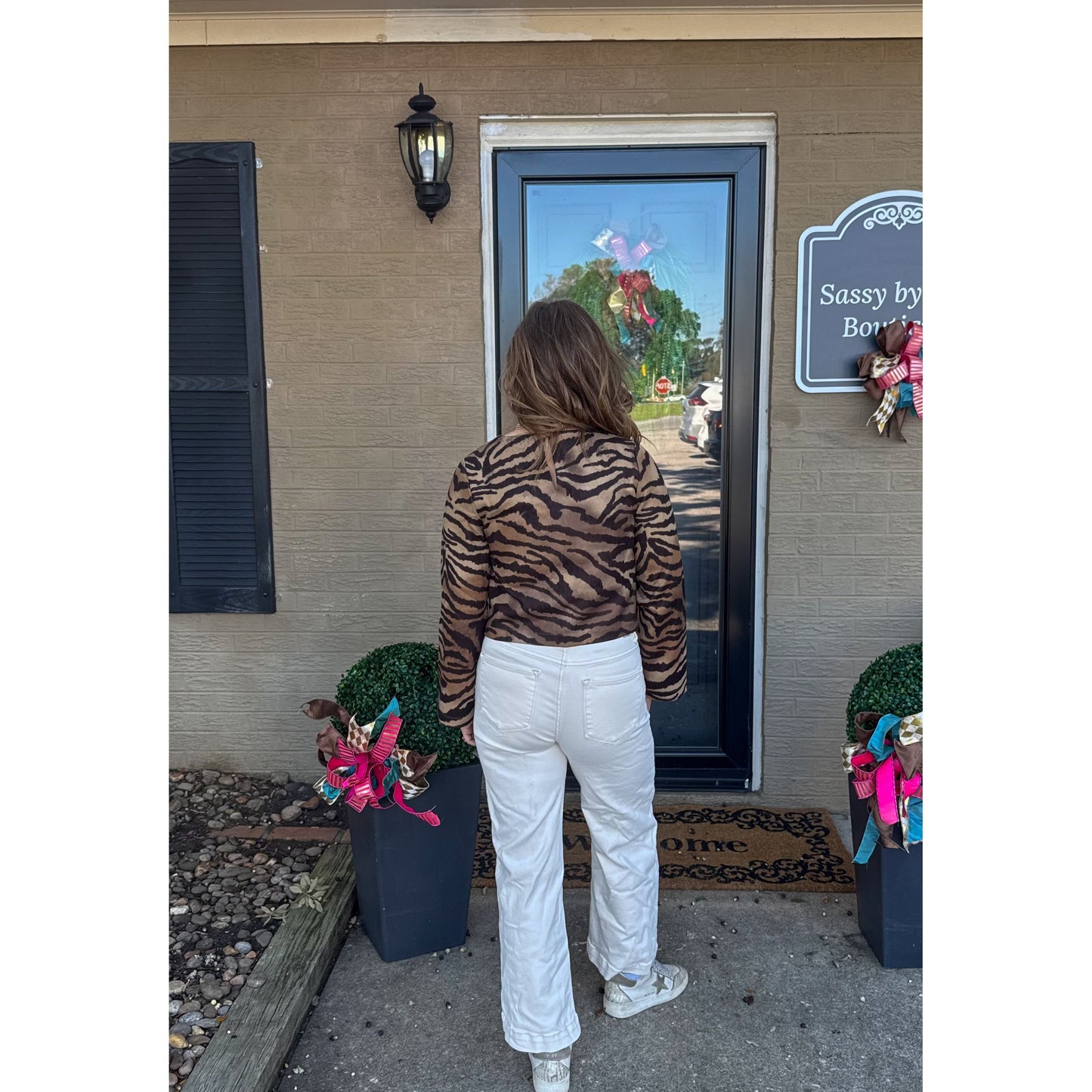 Zebra Crazy Top, Black/Gold