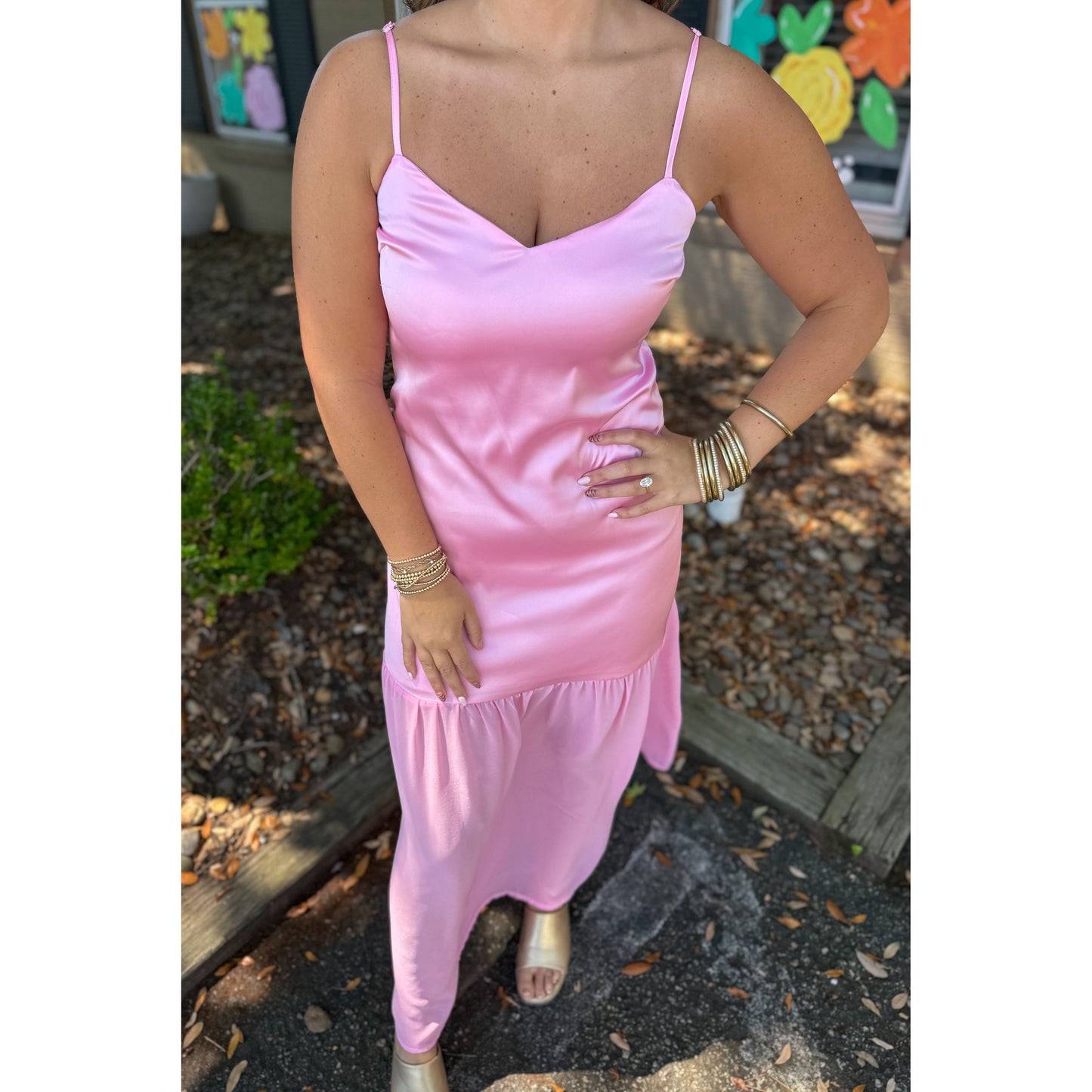Pinky Maxi Dress w/ Scarf