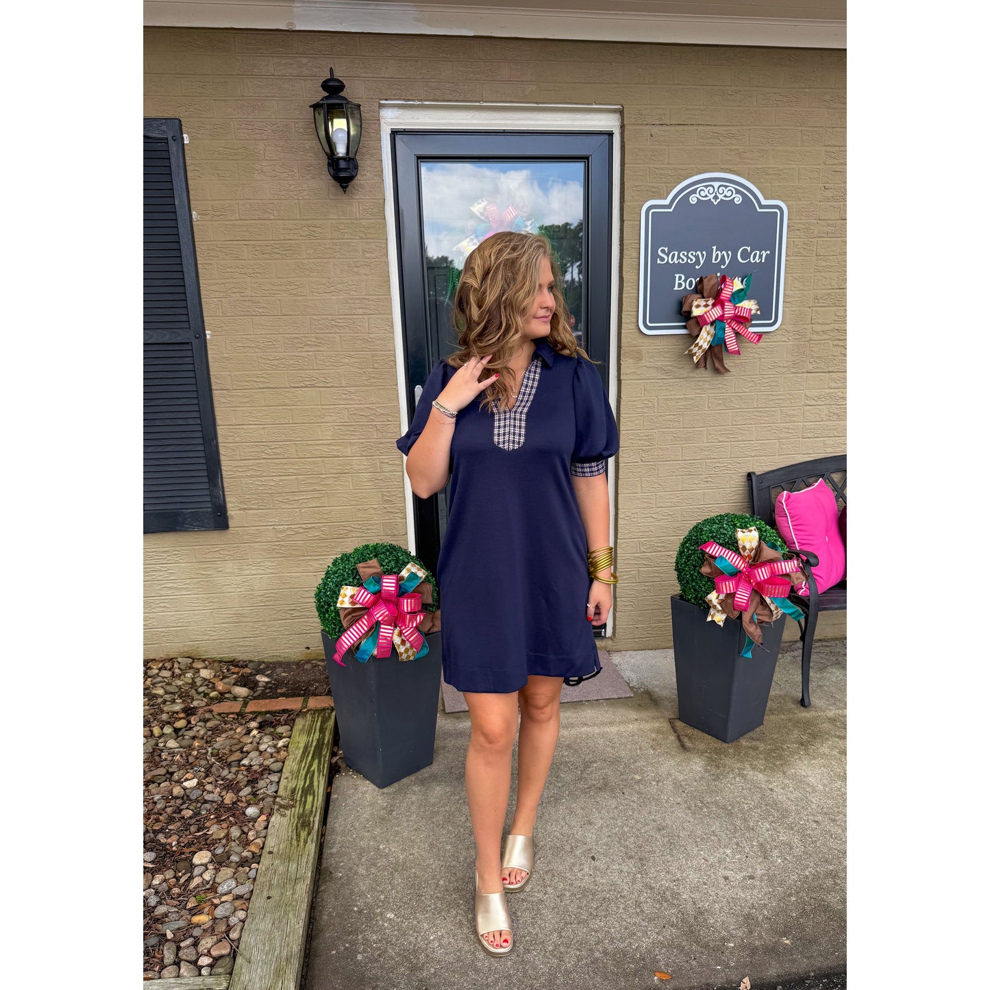 Lydia Mini Dress, Navy