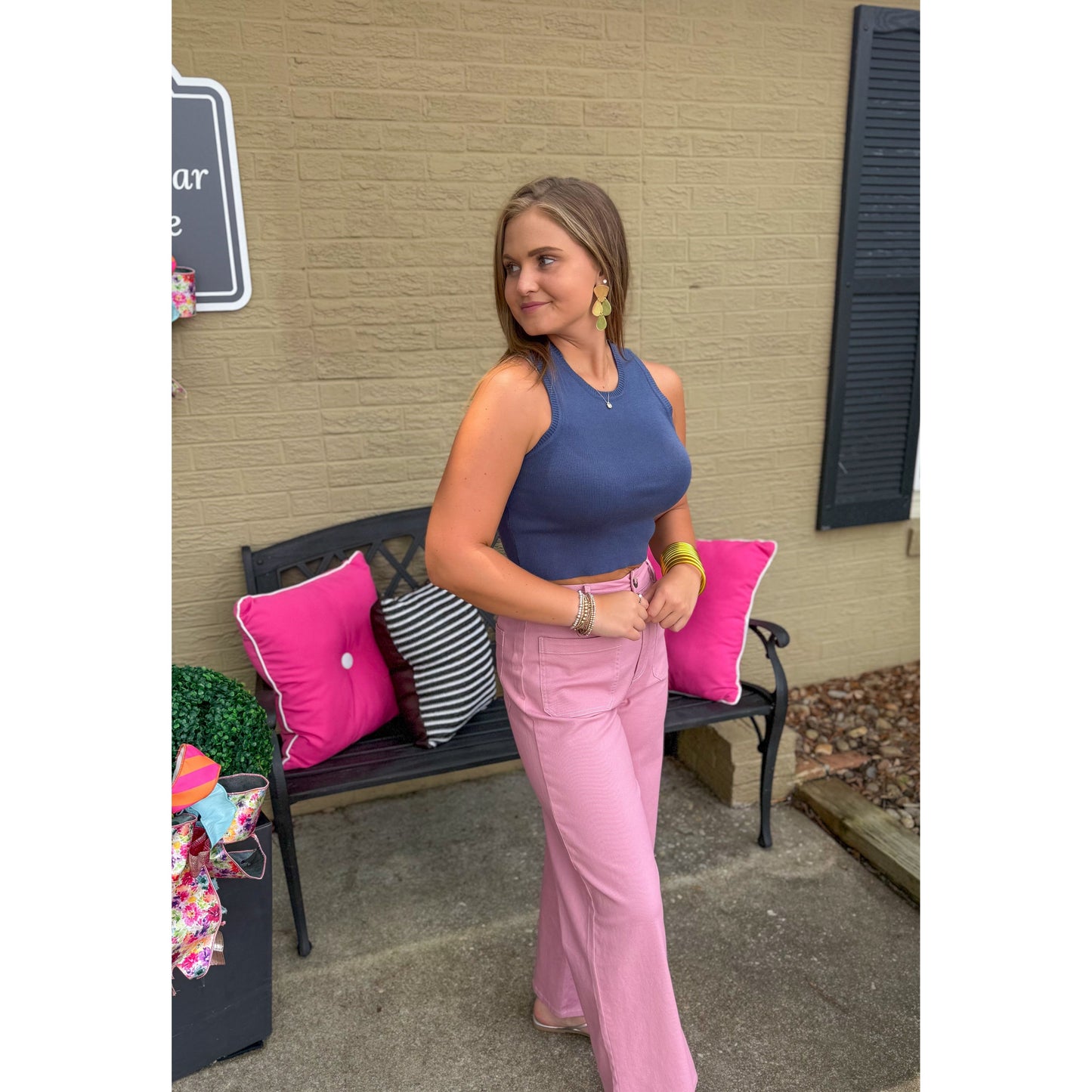 Grace Tank Top, Navy