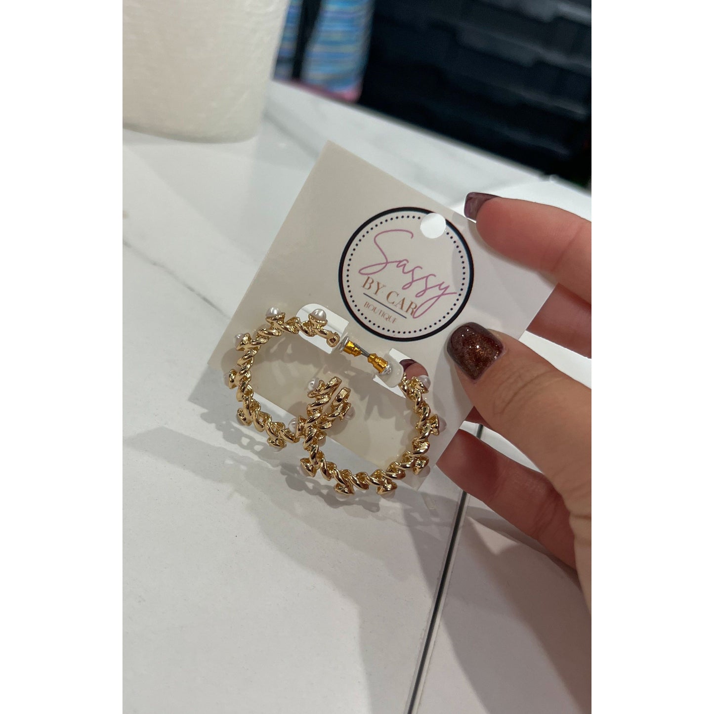 Gold Detail Hoops
