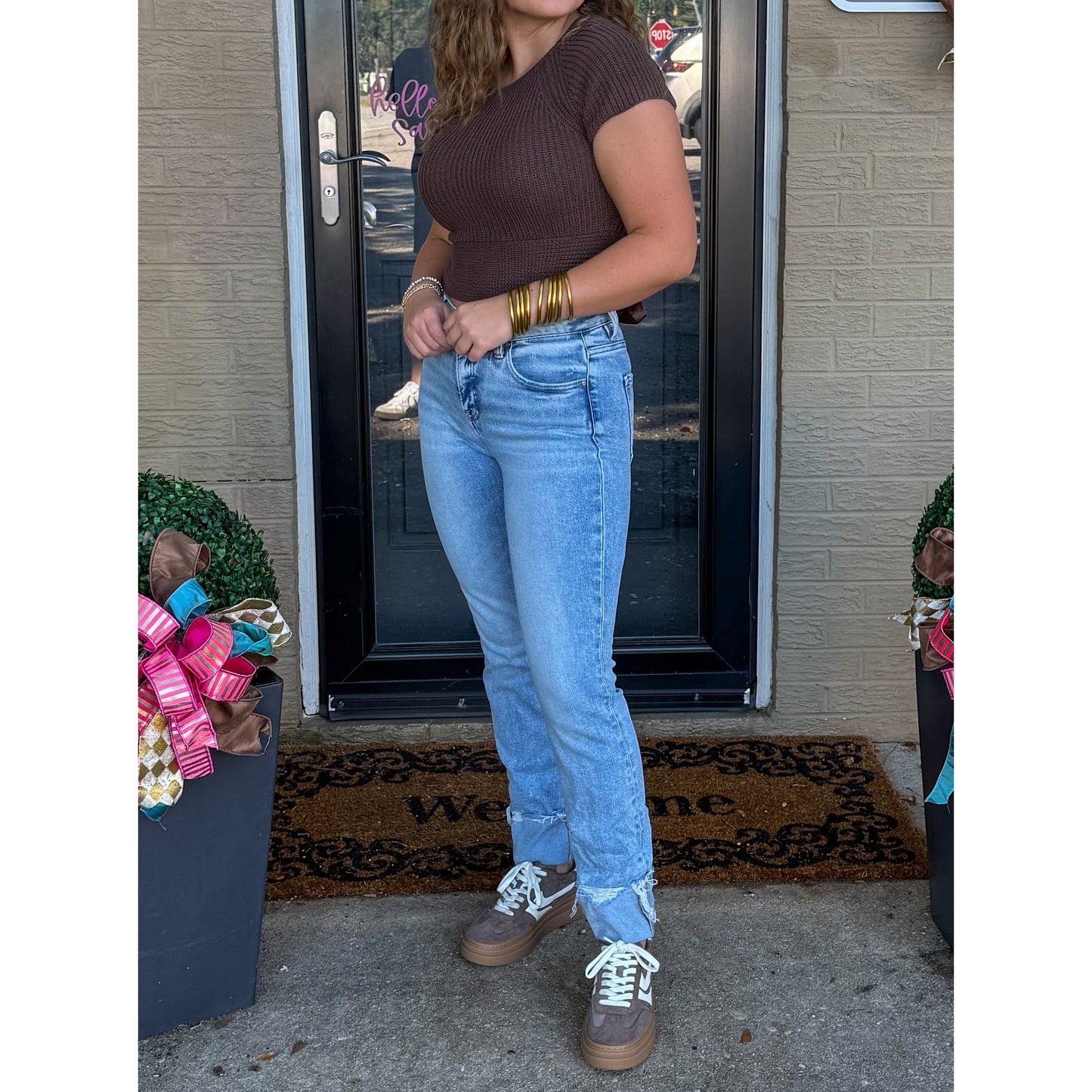 Lauren Knit Top, Chocolate