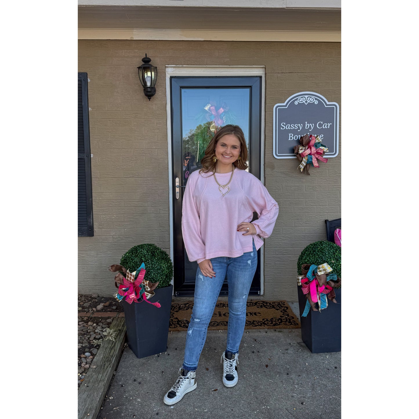 Oversized Pink Lightweight Top