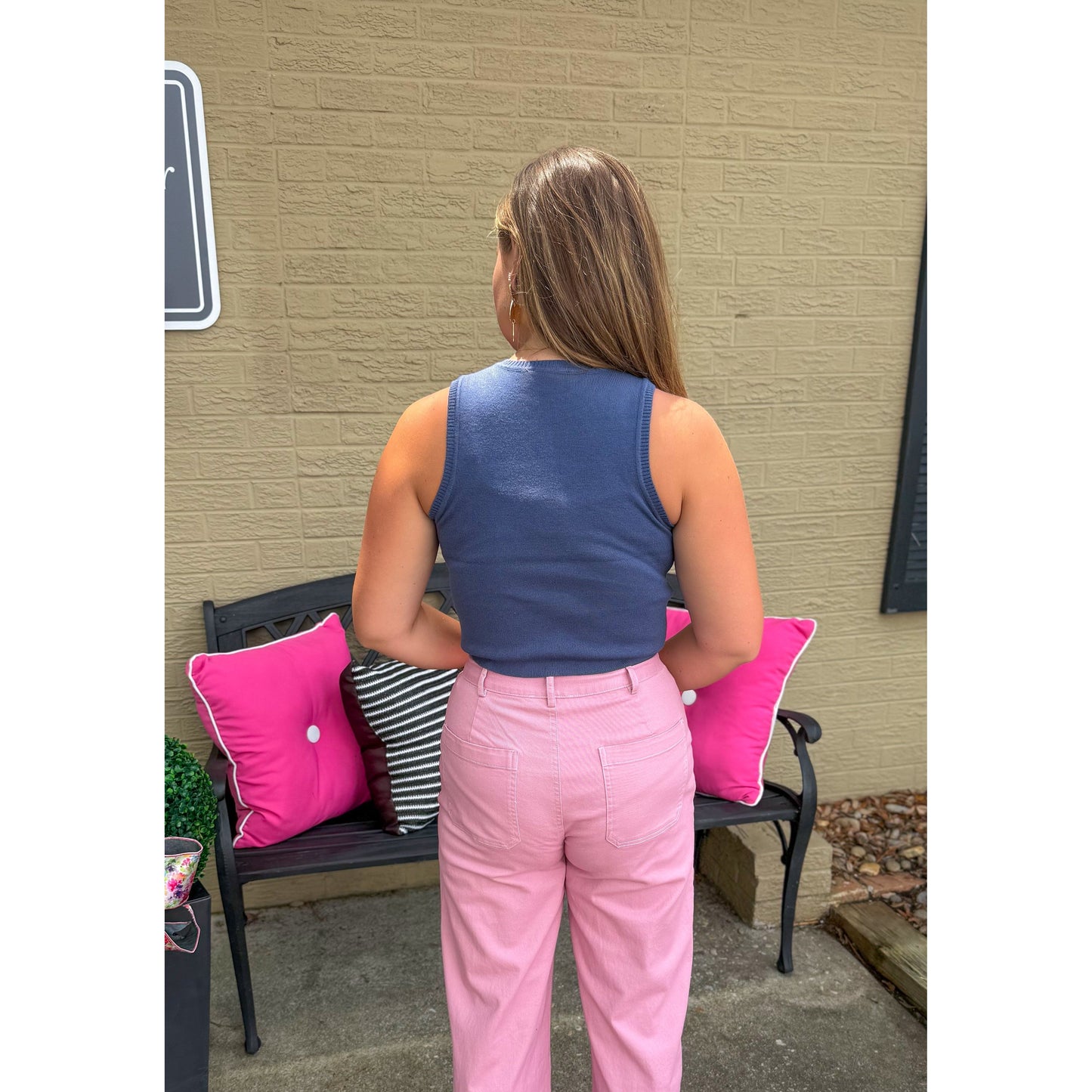 Grace Tank Top, Navy