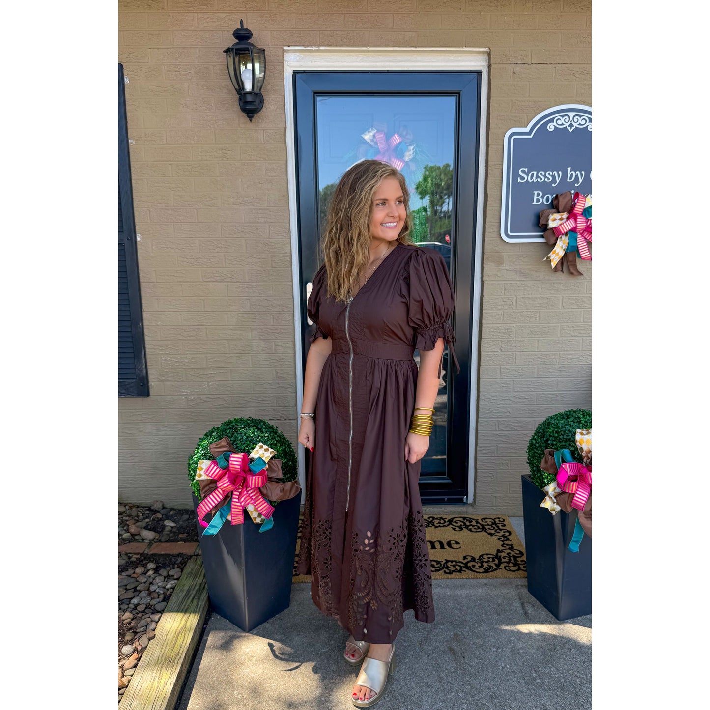 Kinsley Midi Dress, Chocolate