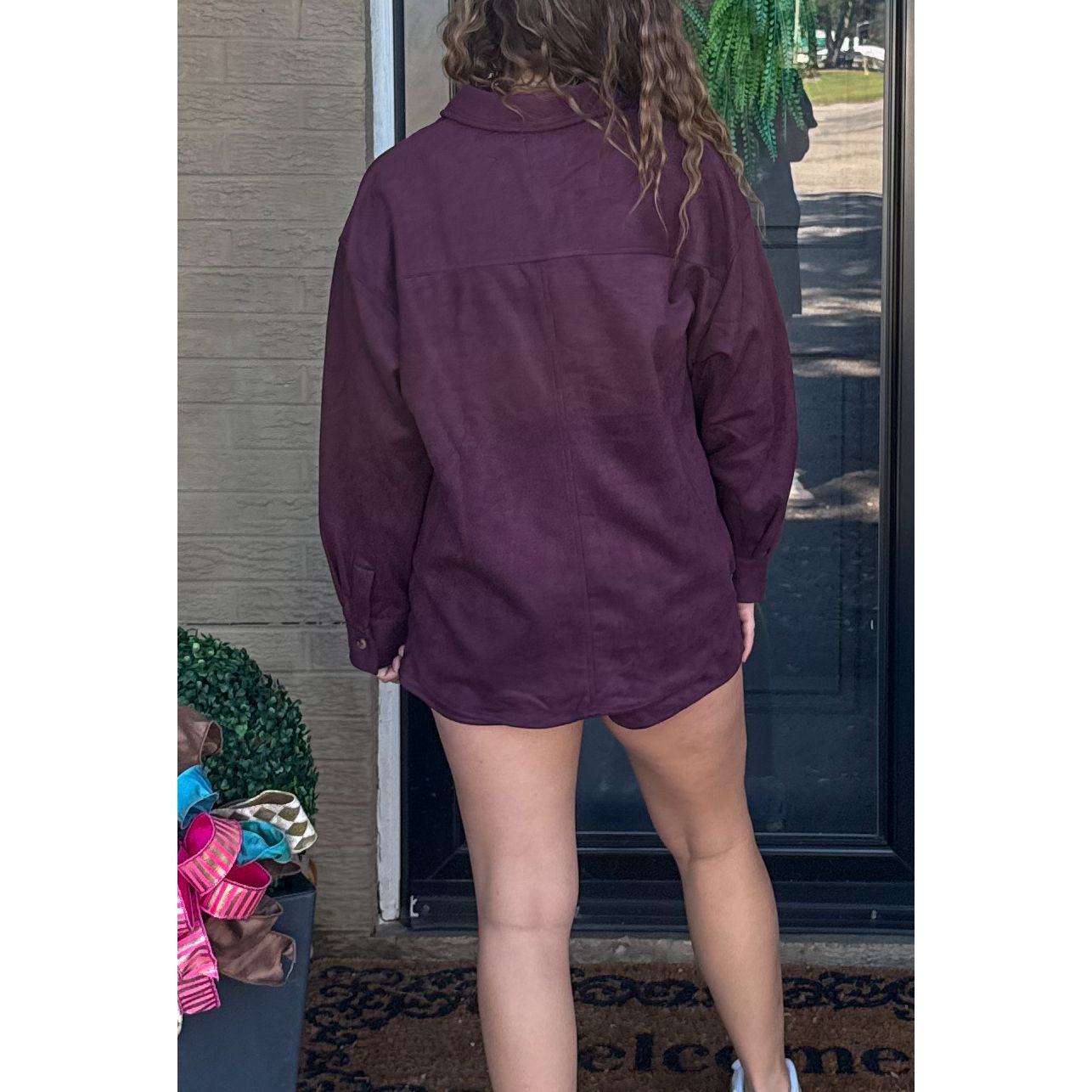 Burgundy Suede Set