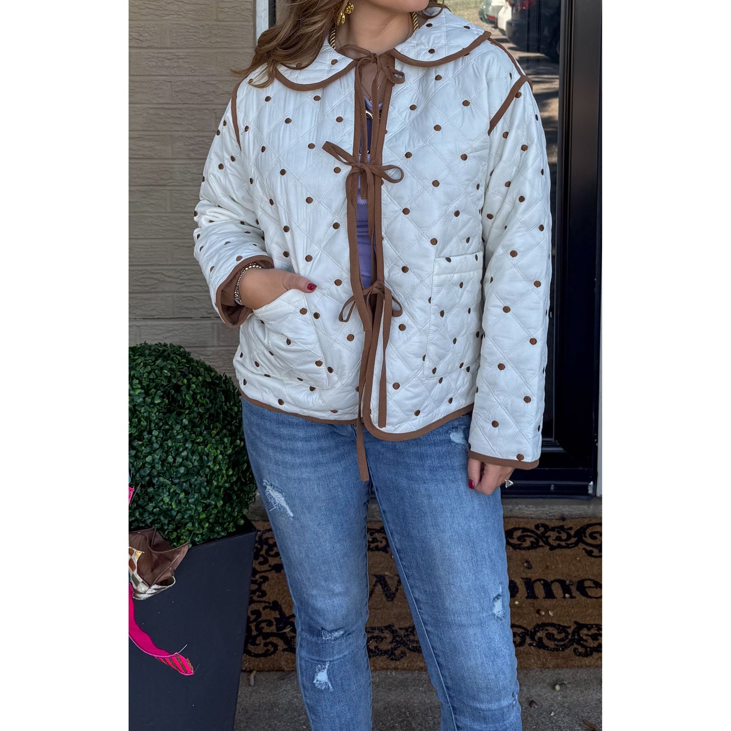 Polka Dot Quilt Jacket