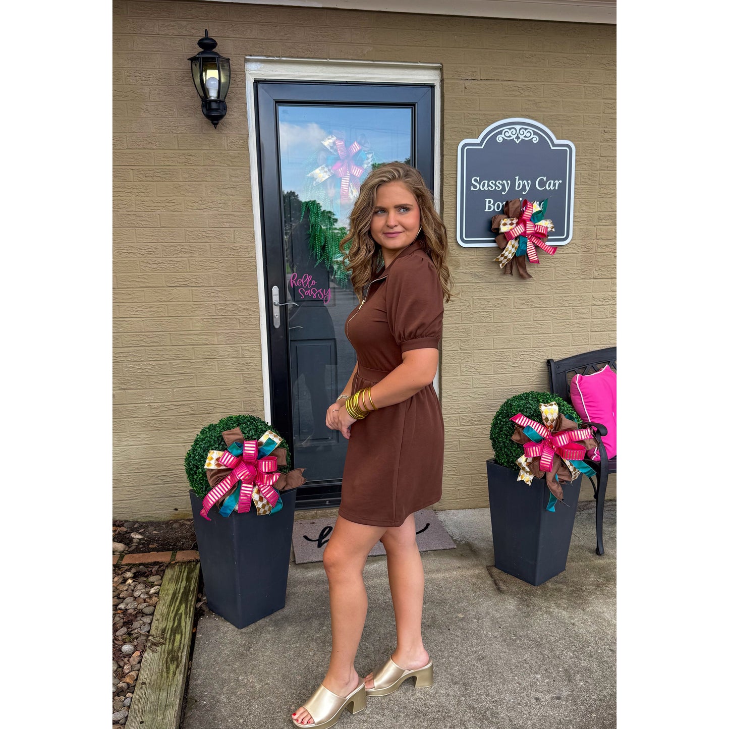 Addie Lounge Dress, Espresso