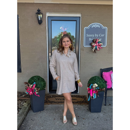 Murphy Sweater Dress, Taupe