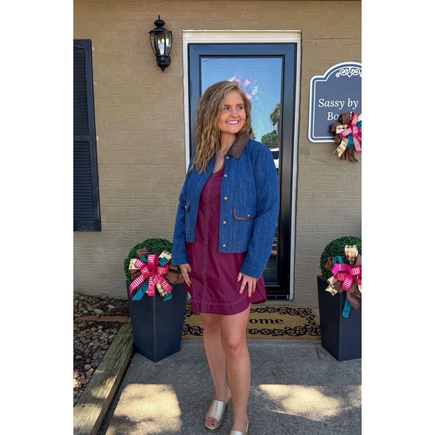 Margot Denim Jacket, Dark Wash