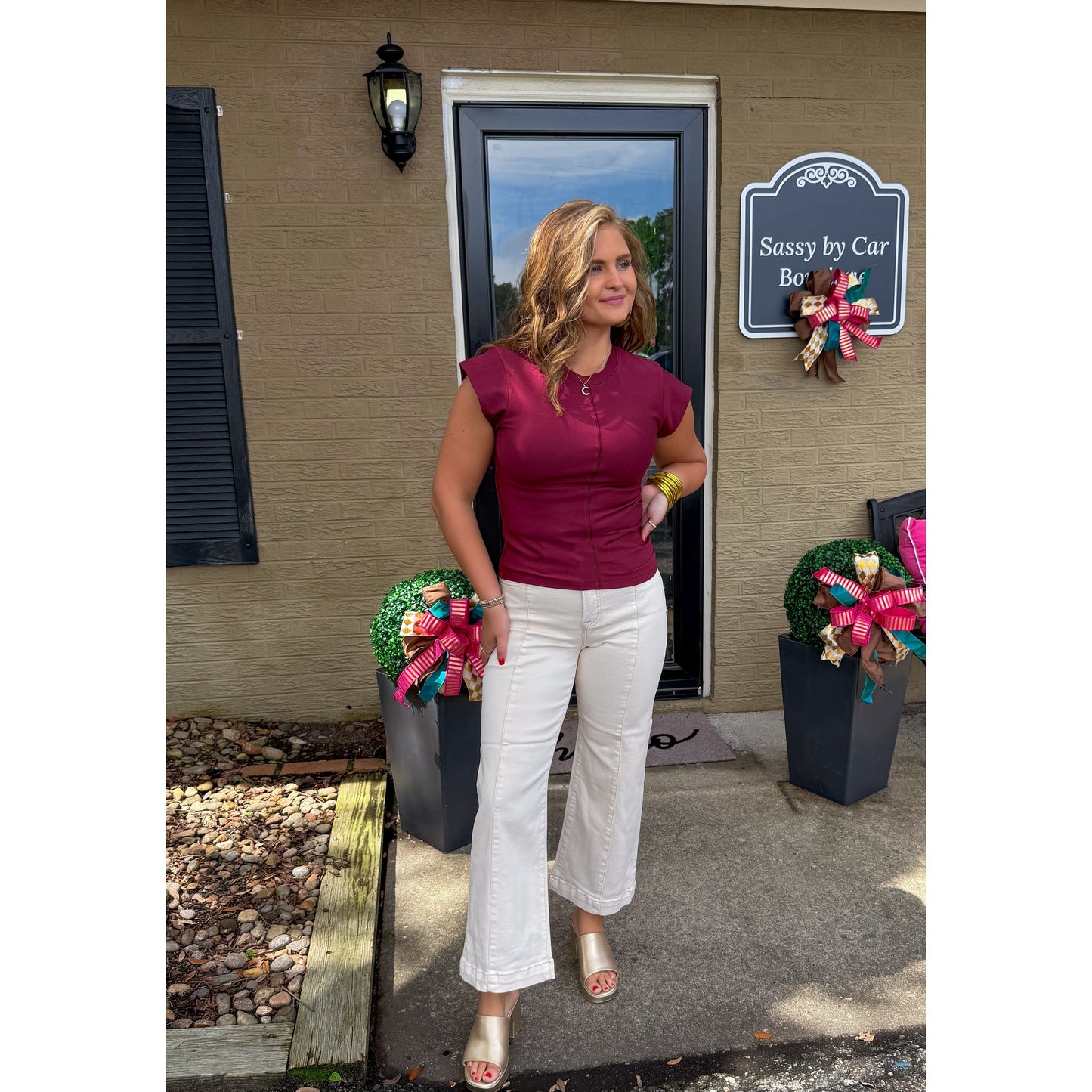 Miranda Top, Burgundy