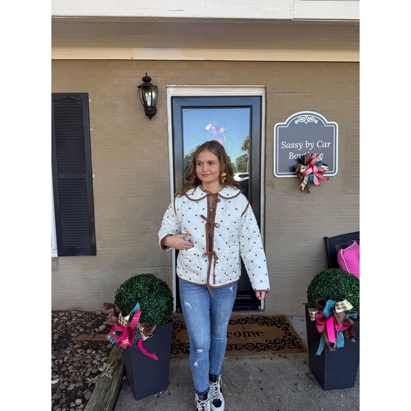 Polka Dot Quilt Jacket