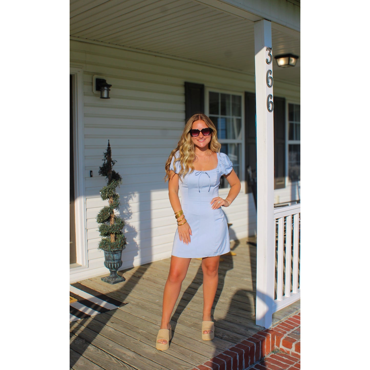 Mina Mini Dress, Baby Blue