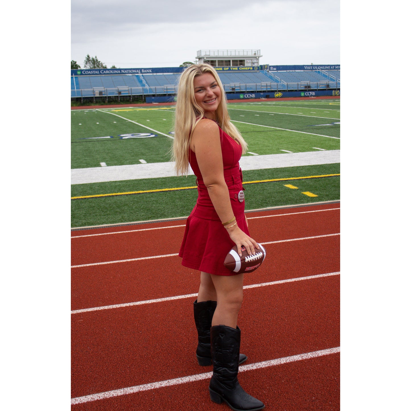 Peyton Denim Dress, Garnet