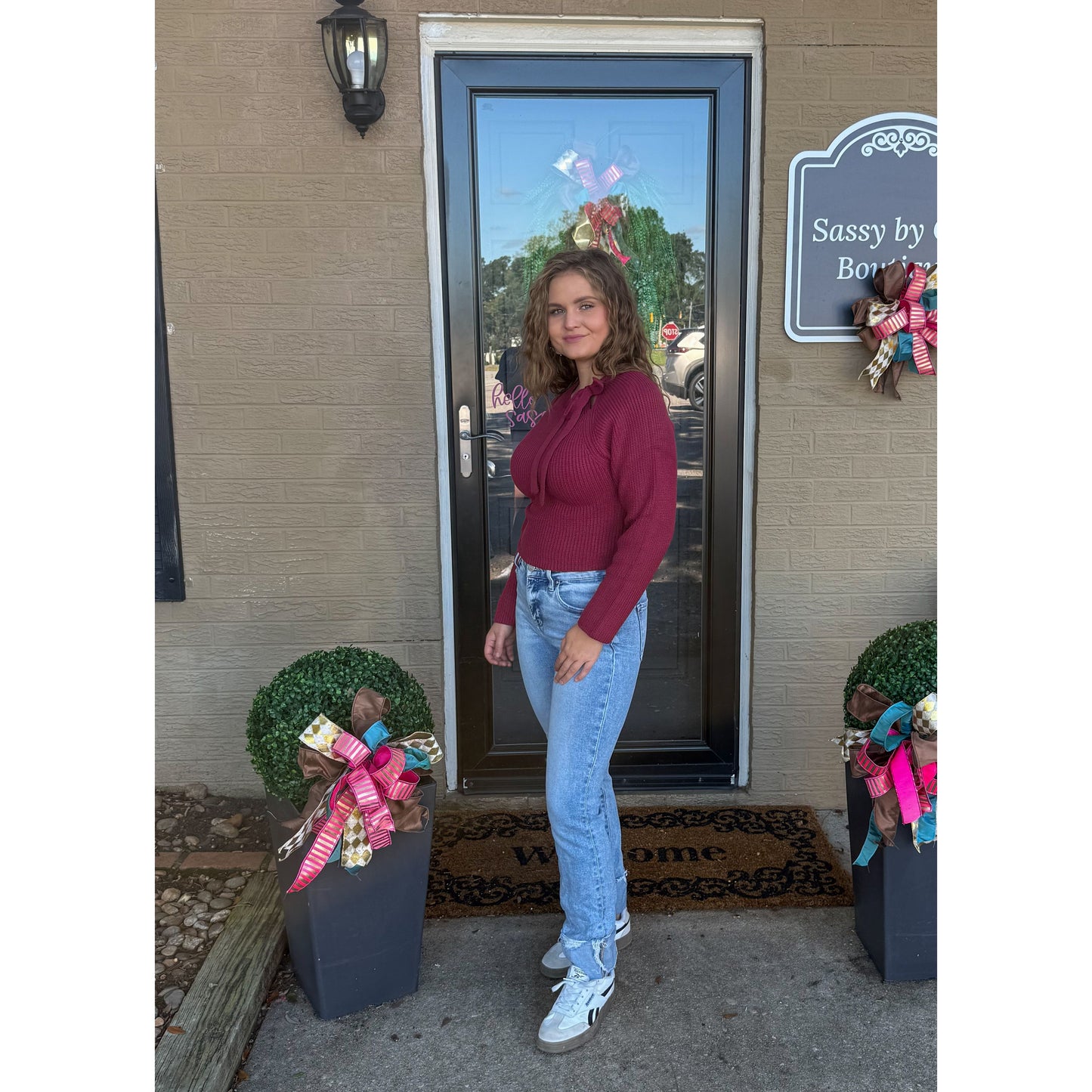 Carmen Sweater, Berry
