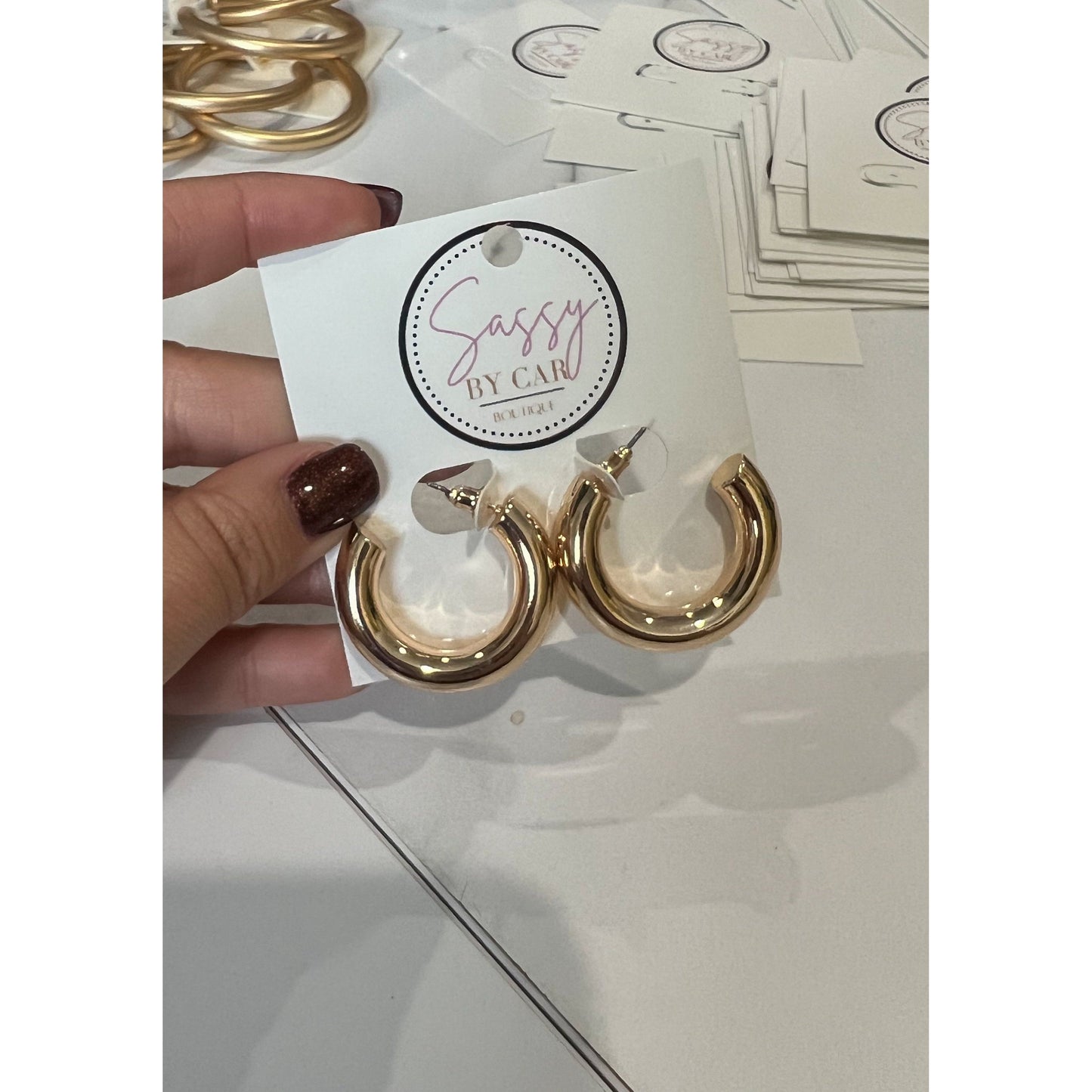Gold Huggie Hoops