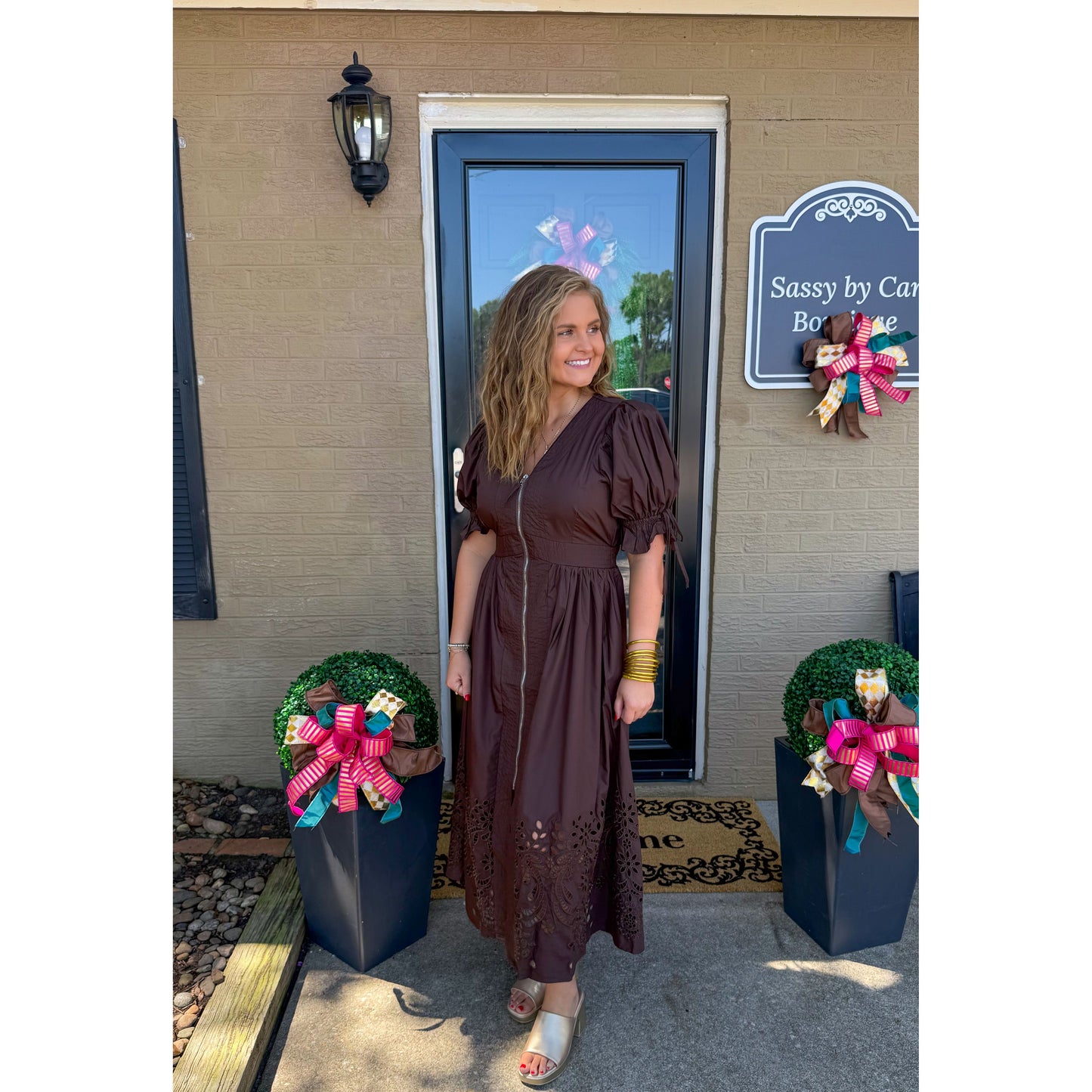 Kinsley Midi Dress, Chocolate