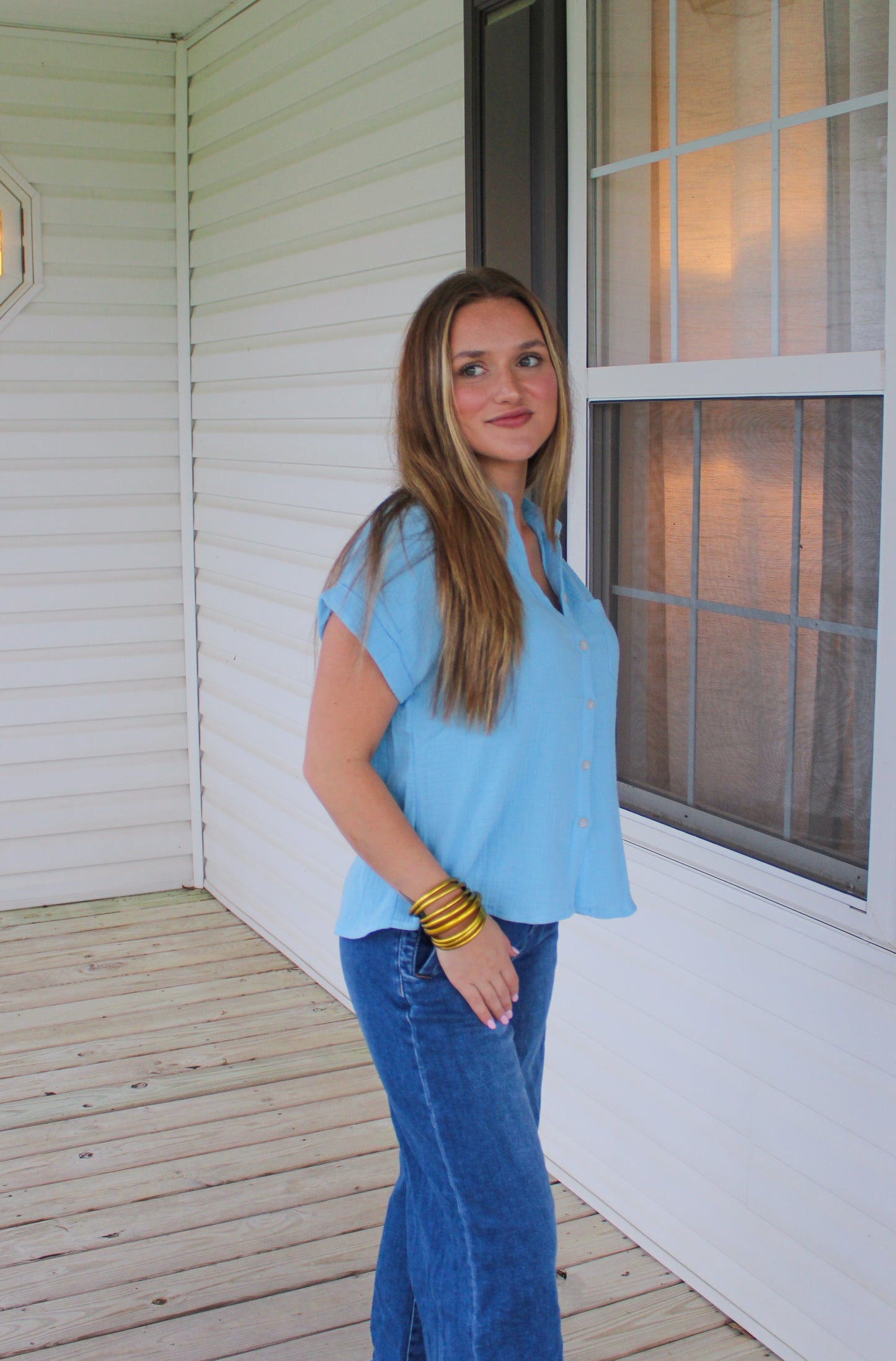 Hayden Top, Sky Blue