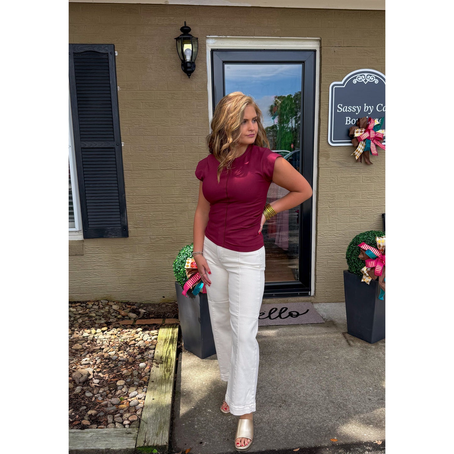 Miranda Top, Burgundy