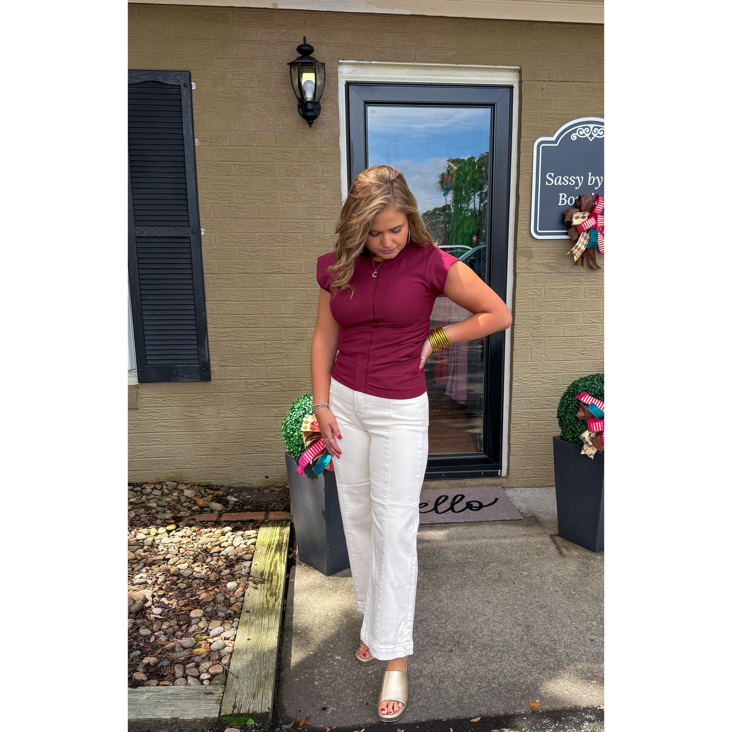 Miranda Top, Burgundy