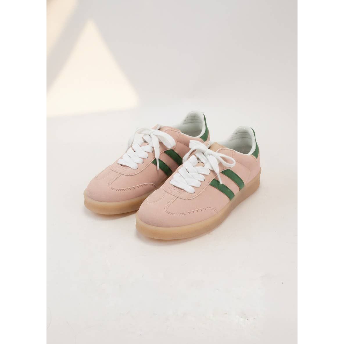 Retro Court Sneakers with Double Side Stripe