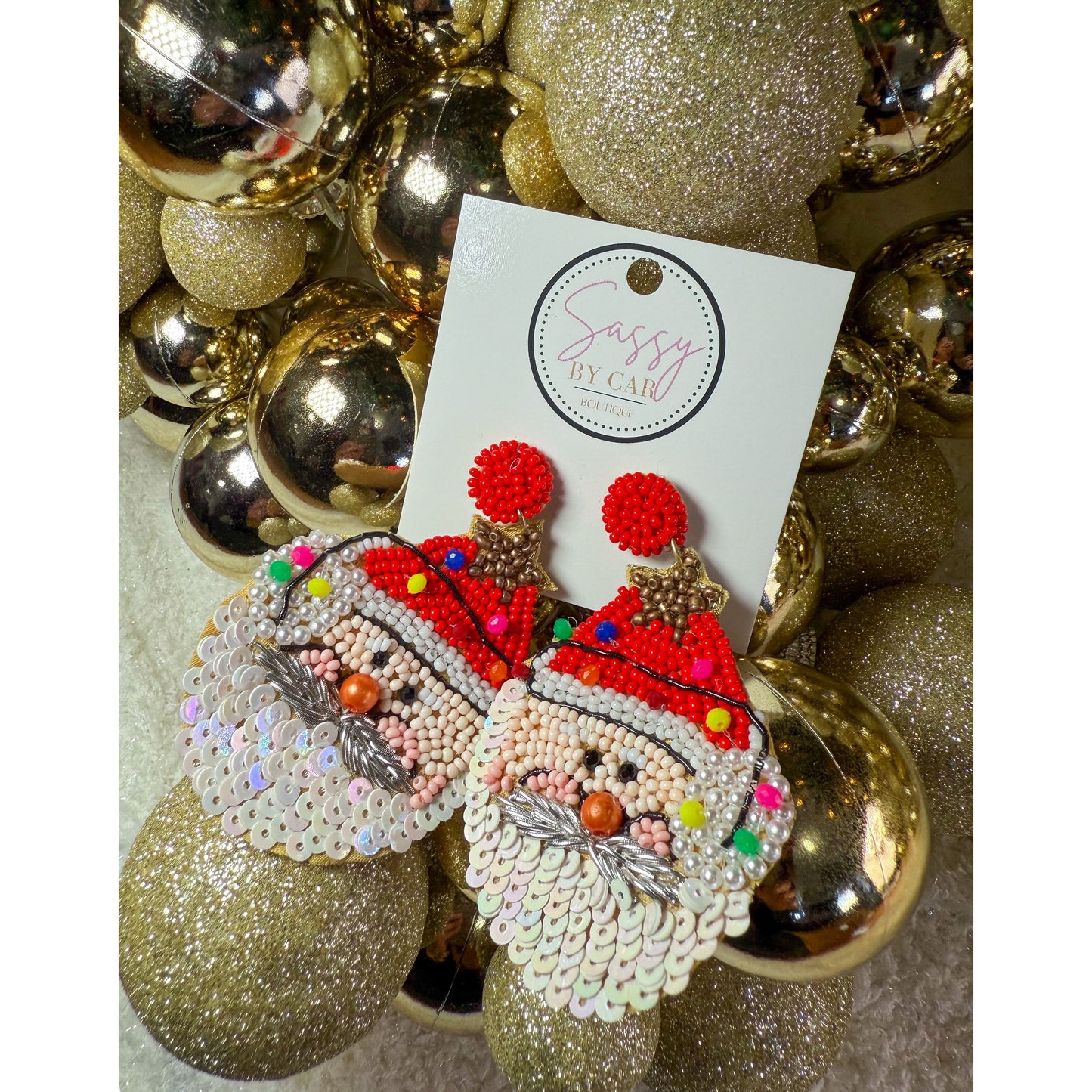Santa w/ Lights Earrings