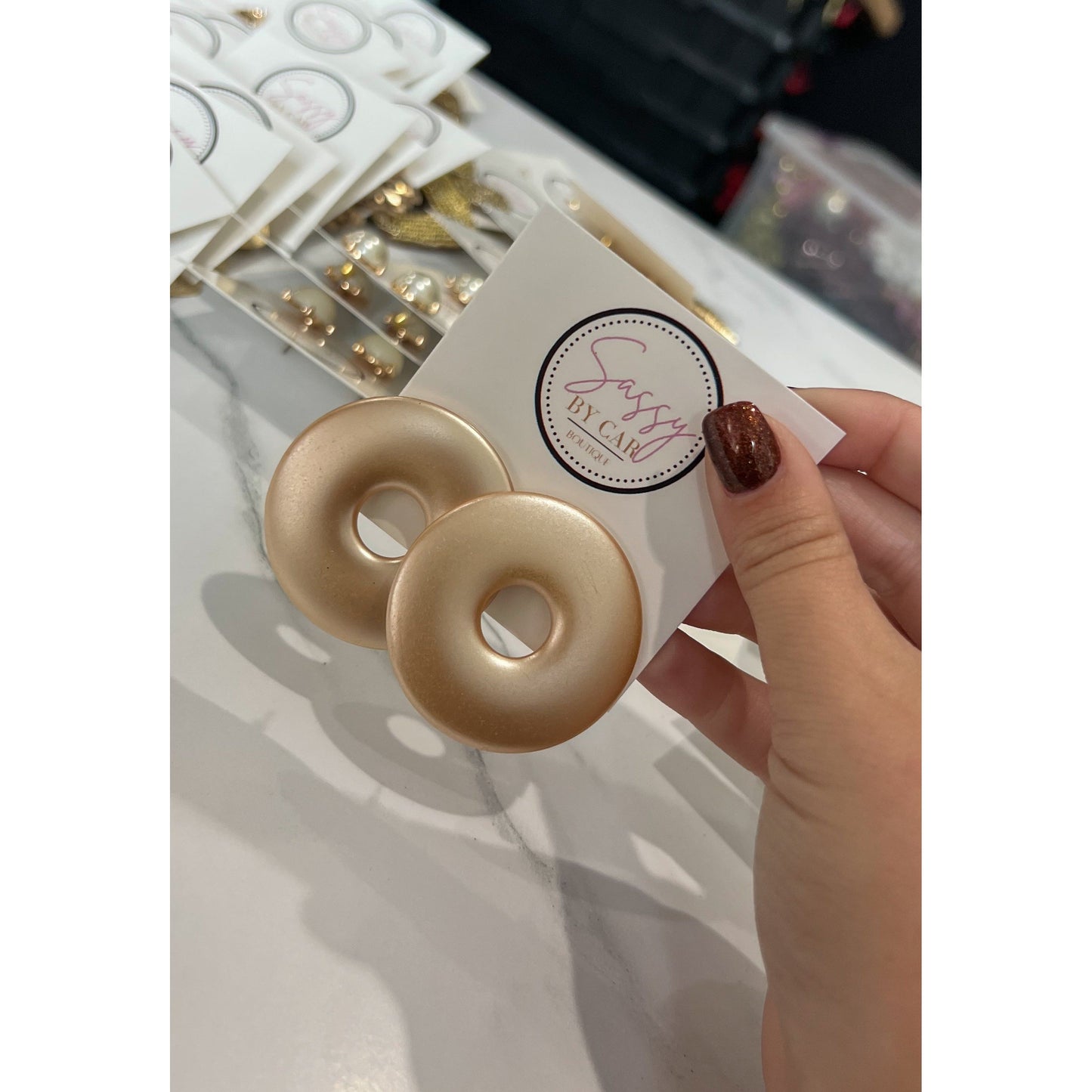 Matte Gold Circle Earrings
