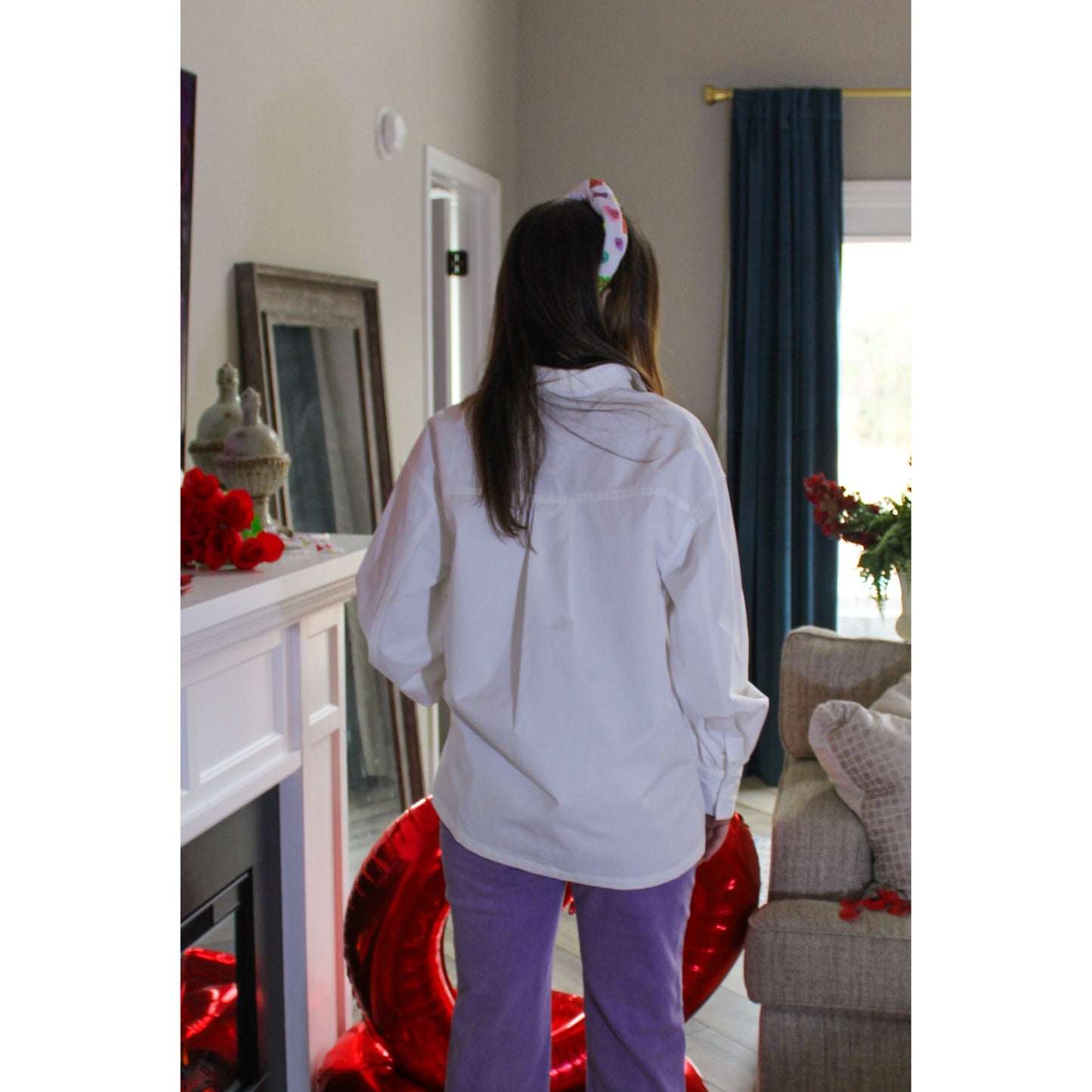 Madison Button Down Blouse, White