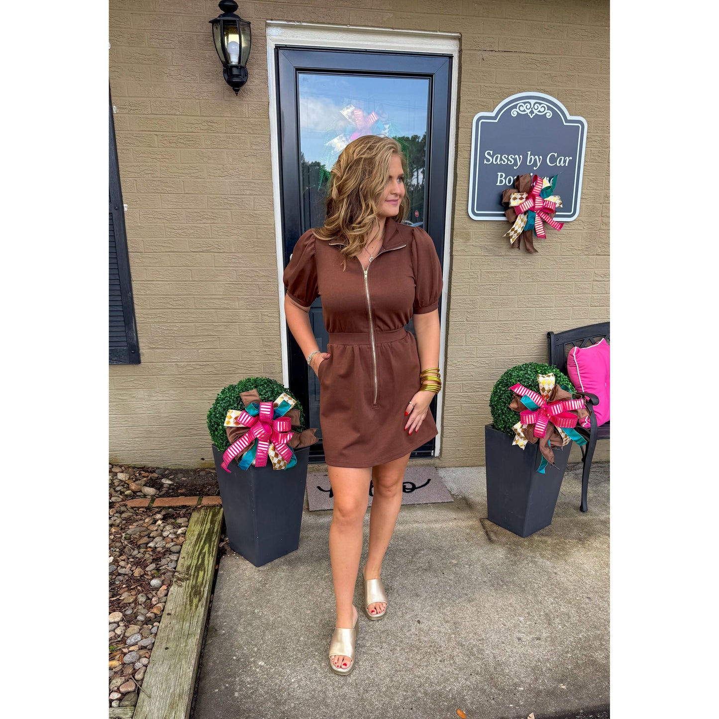 Addie Lounge Dress, Espresso