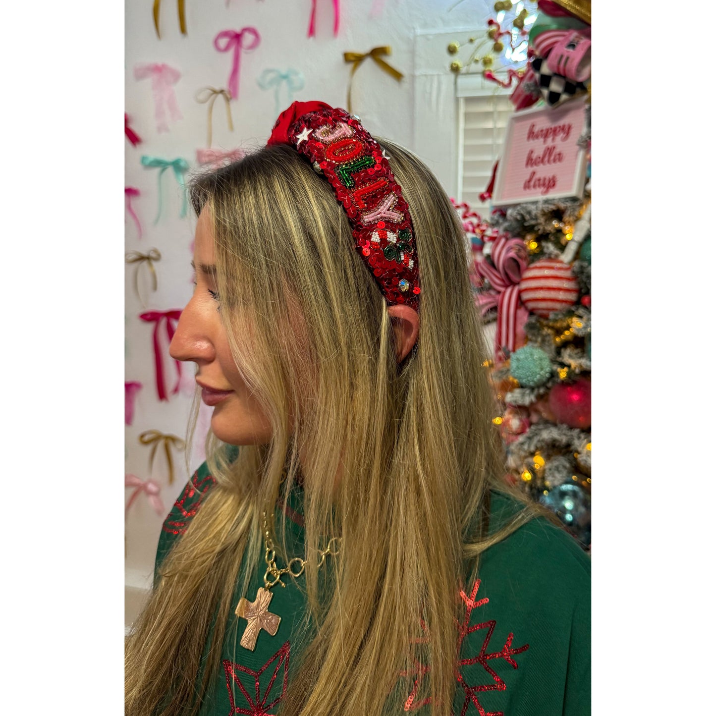 Holly Jolly Sequin Headband