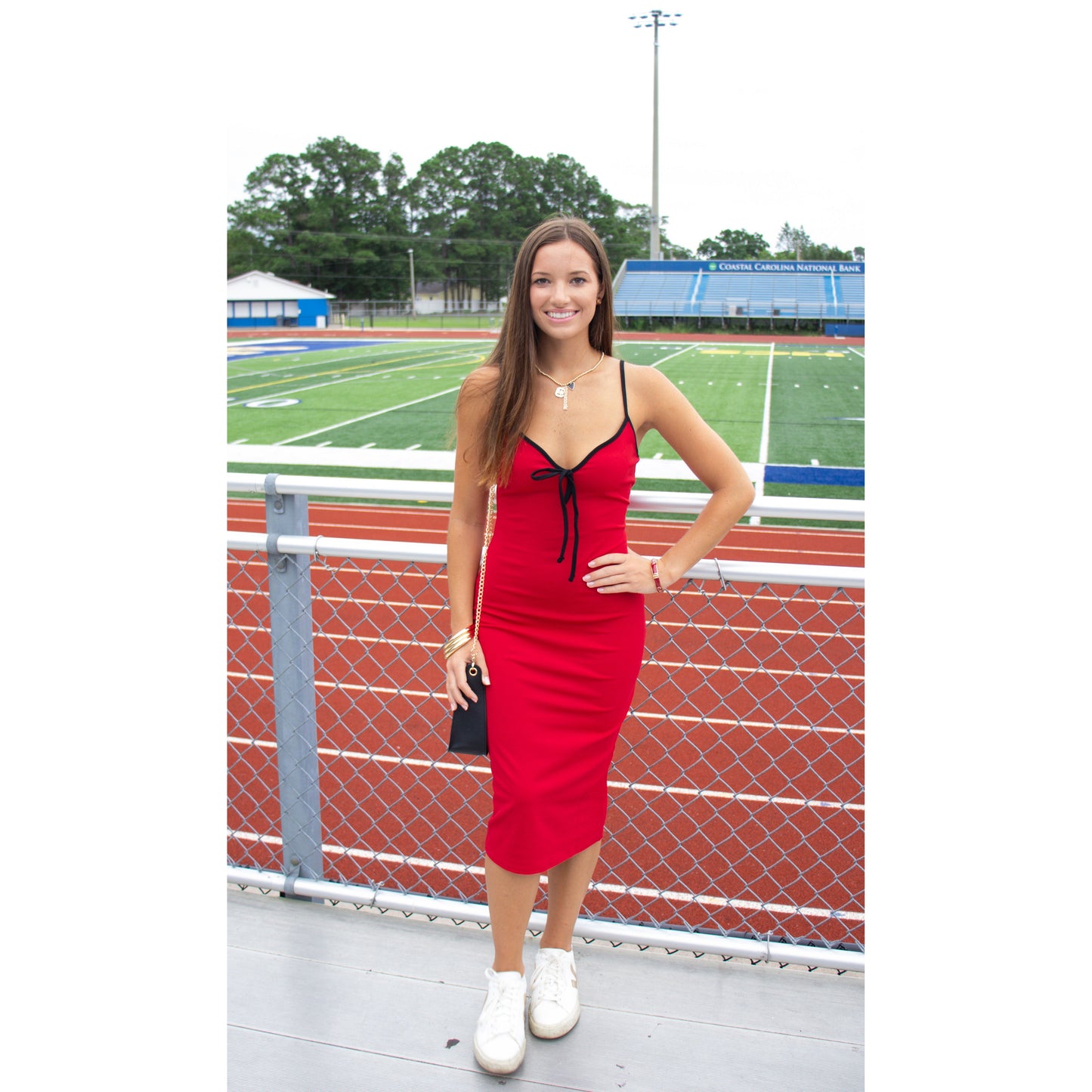 Lila Midi Dress, Burgundy/Black