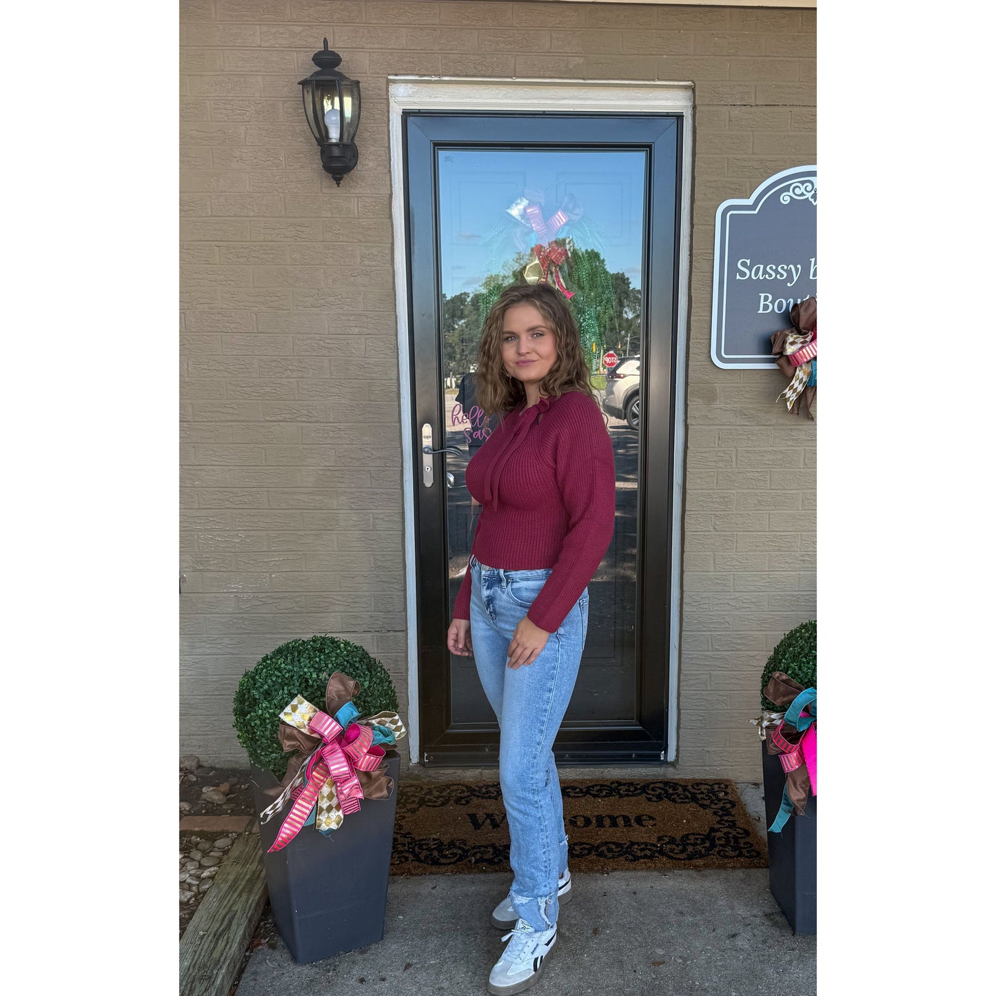 Carmen Sweater, Berry