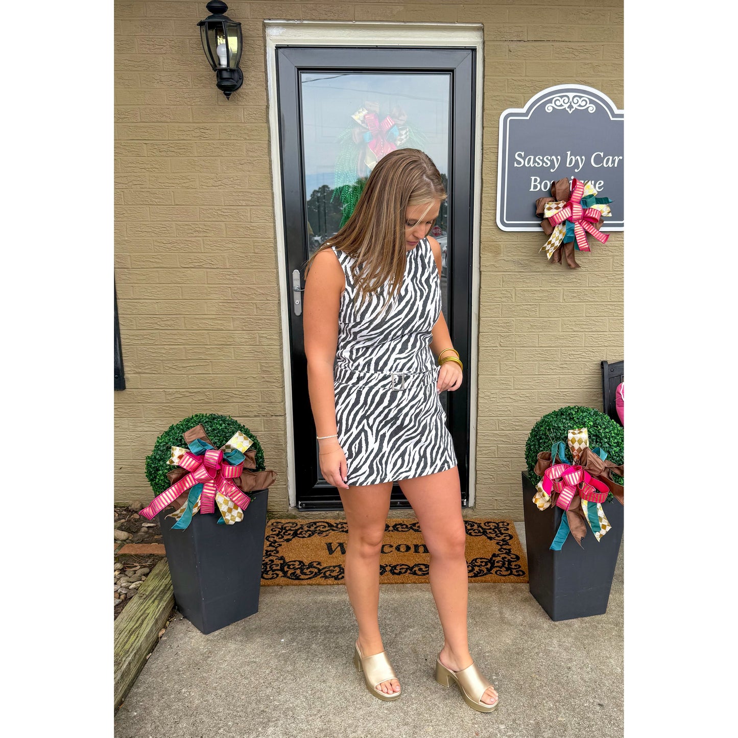 Zebra Two Piece Set, Black/White