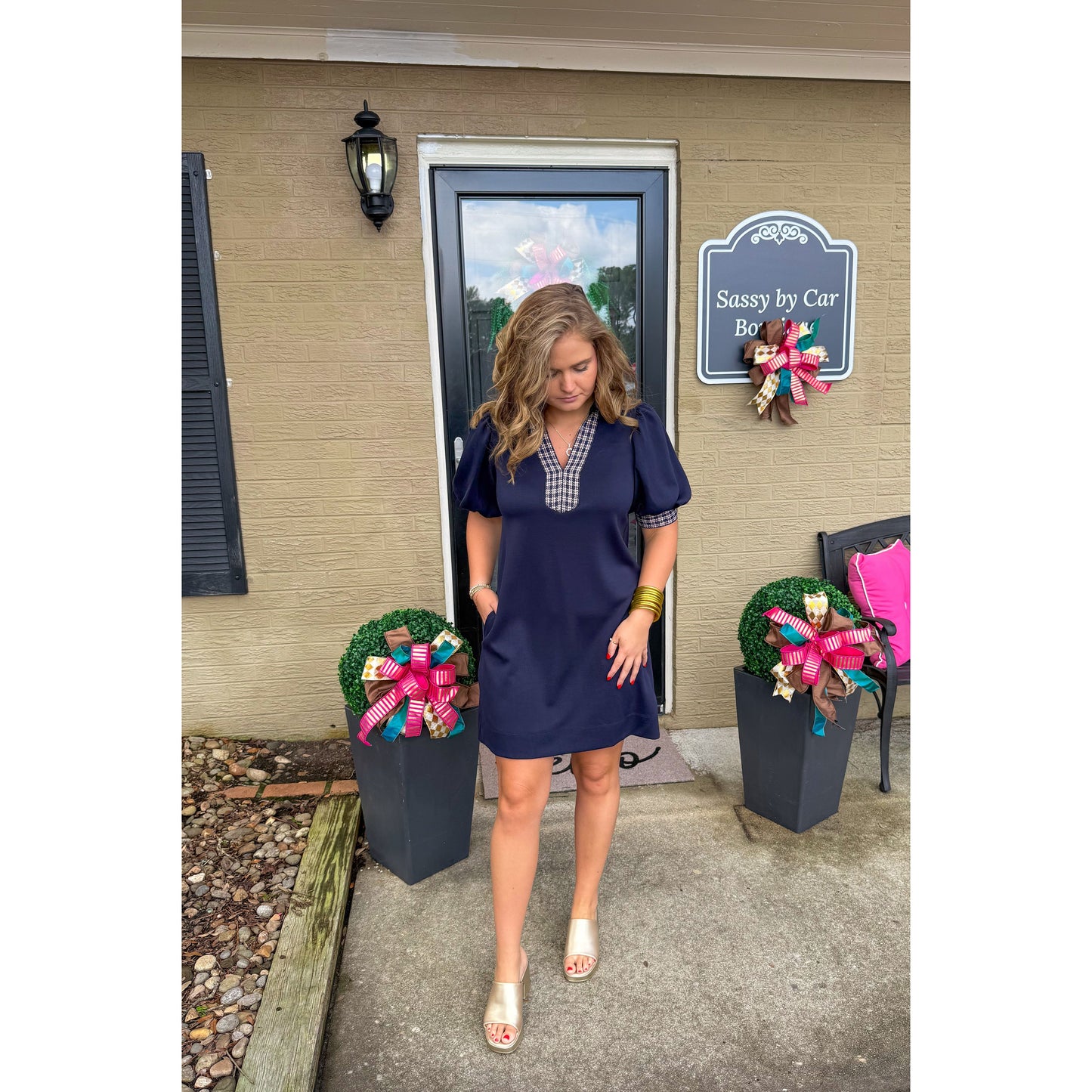 Lydia Mini Dress, Navy