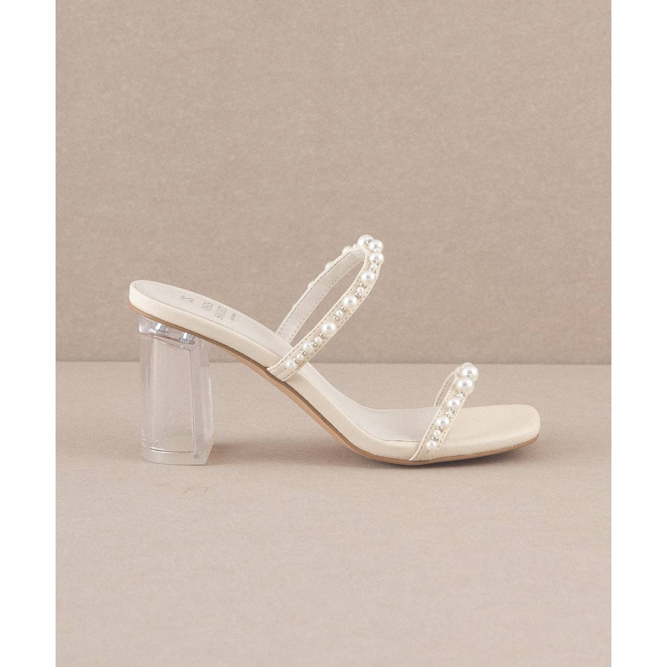 Mae Beige Pearl Heel