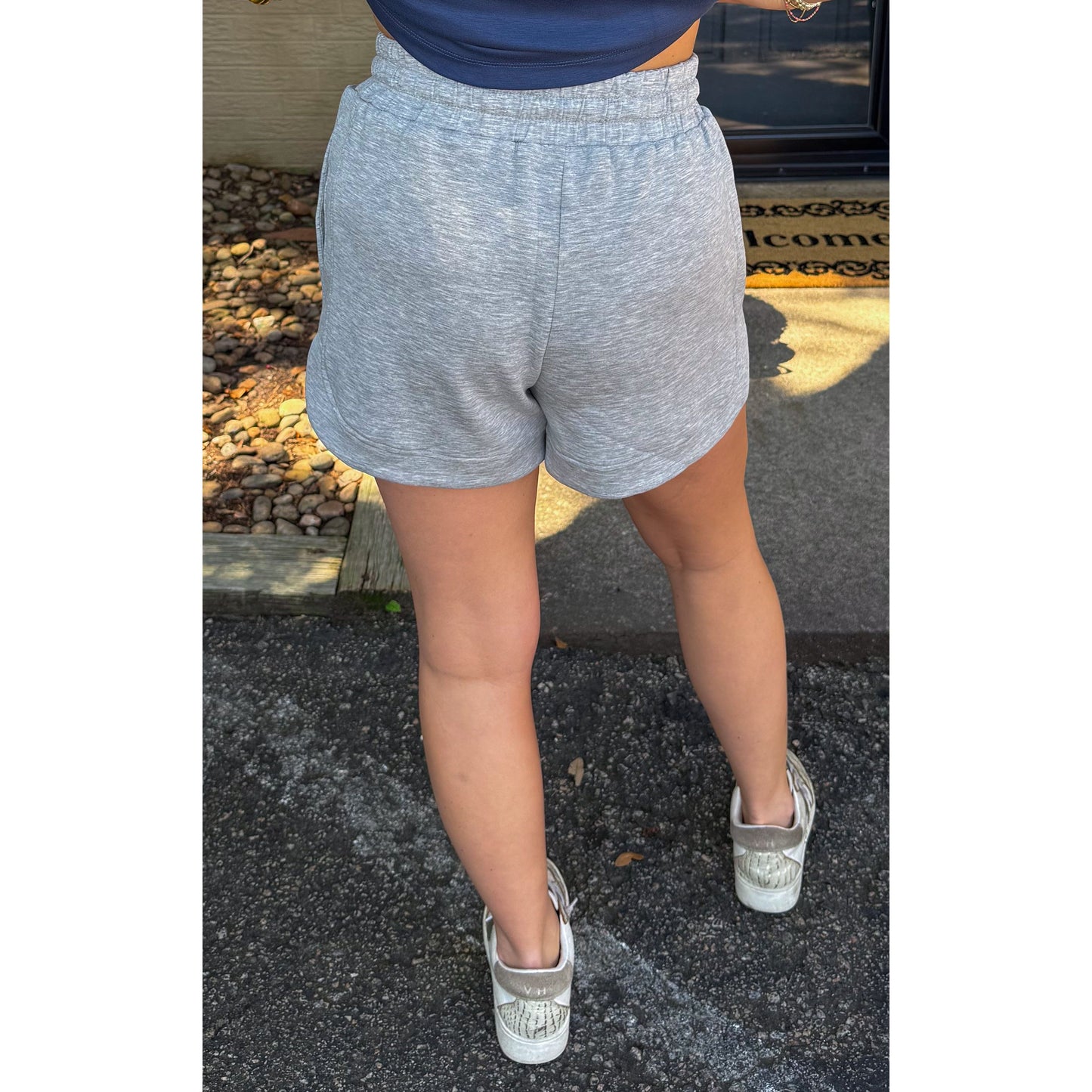 Hannah Lounge Shorts, Heather Grey