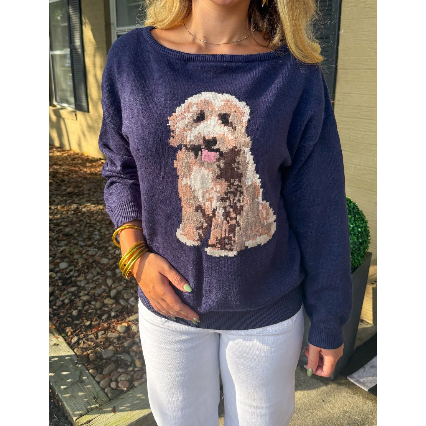 Doodle Sweater, Navy