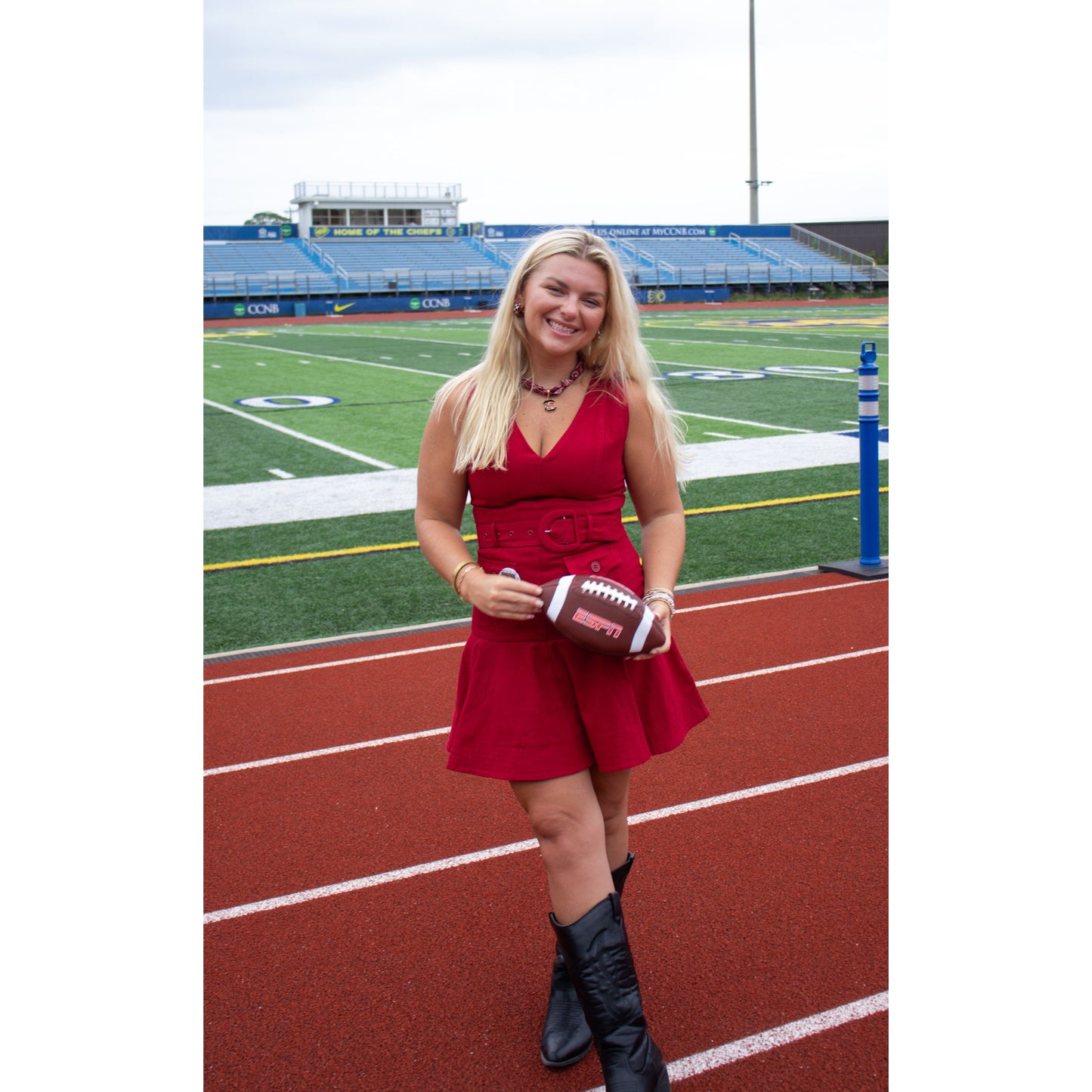 Peyton Denim Dress, Garnet
