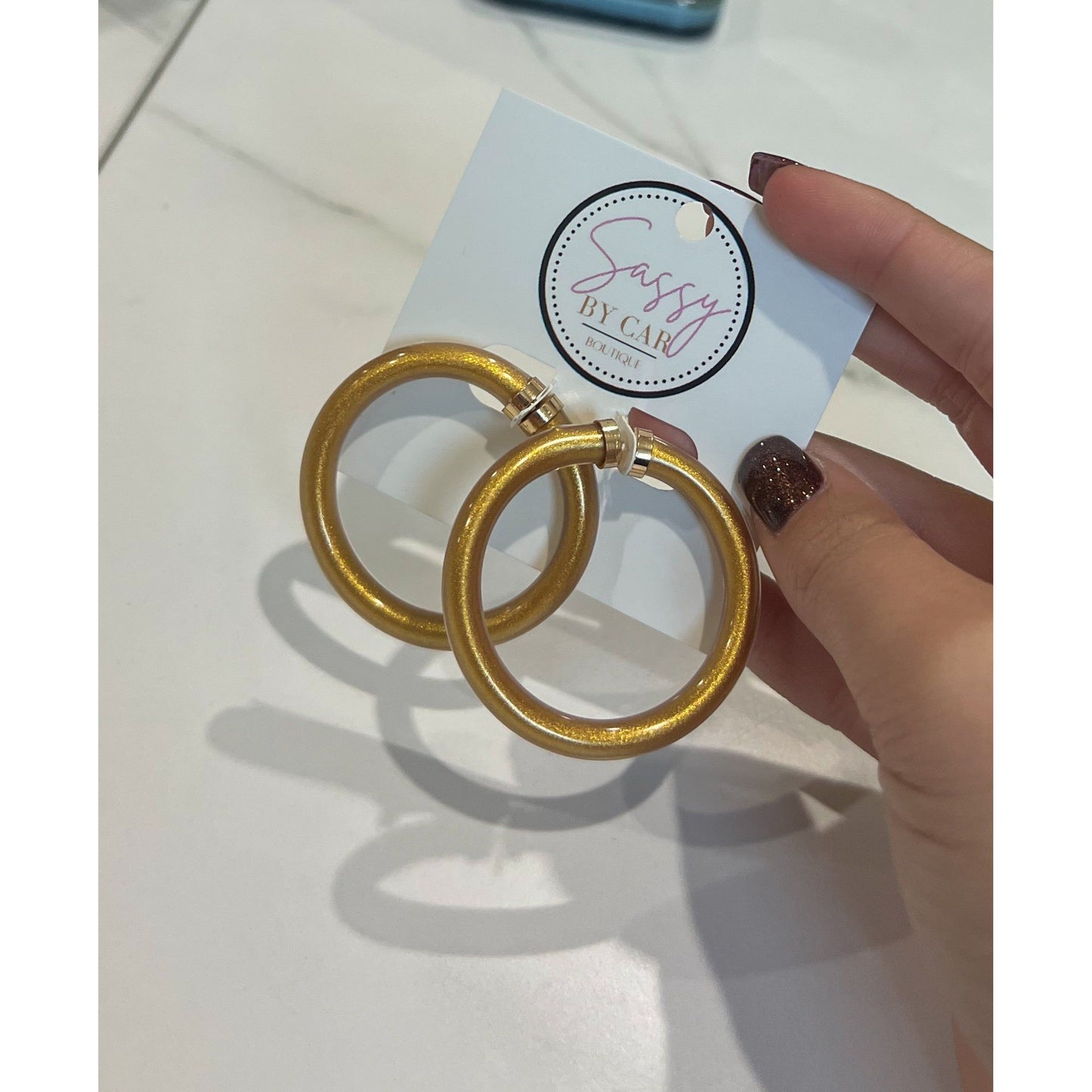 Gold Jelly Hoops