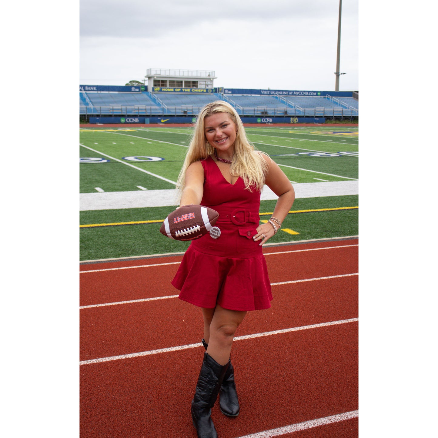 Peyton Denim Dress, Garnet