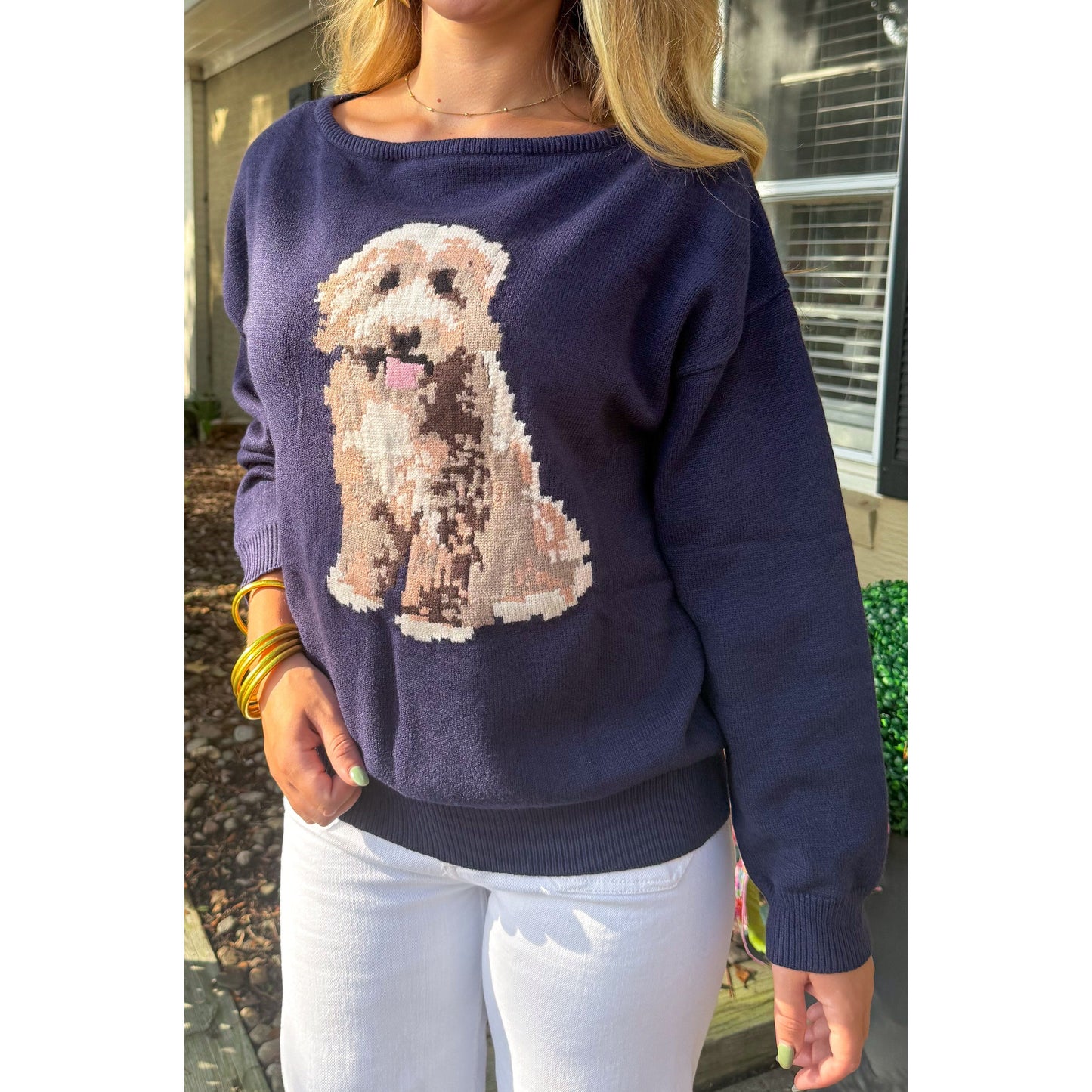 Doodle Sweater, Navy