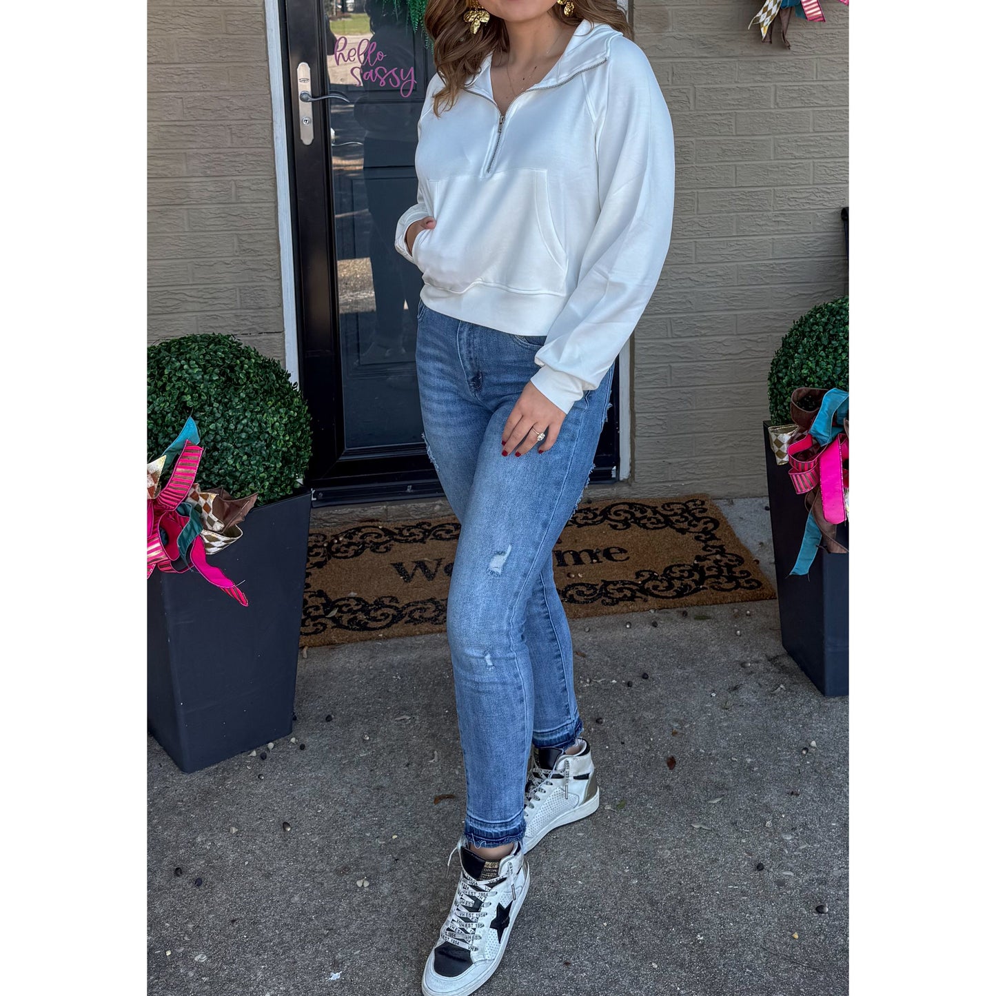 Carmen Pullover, White