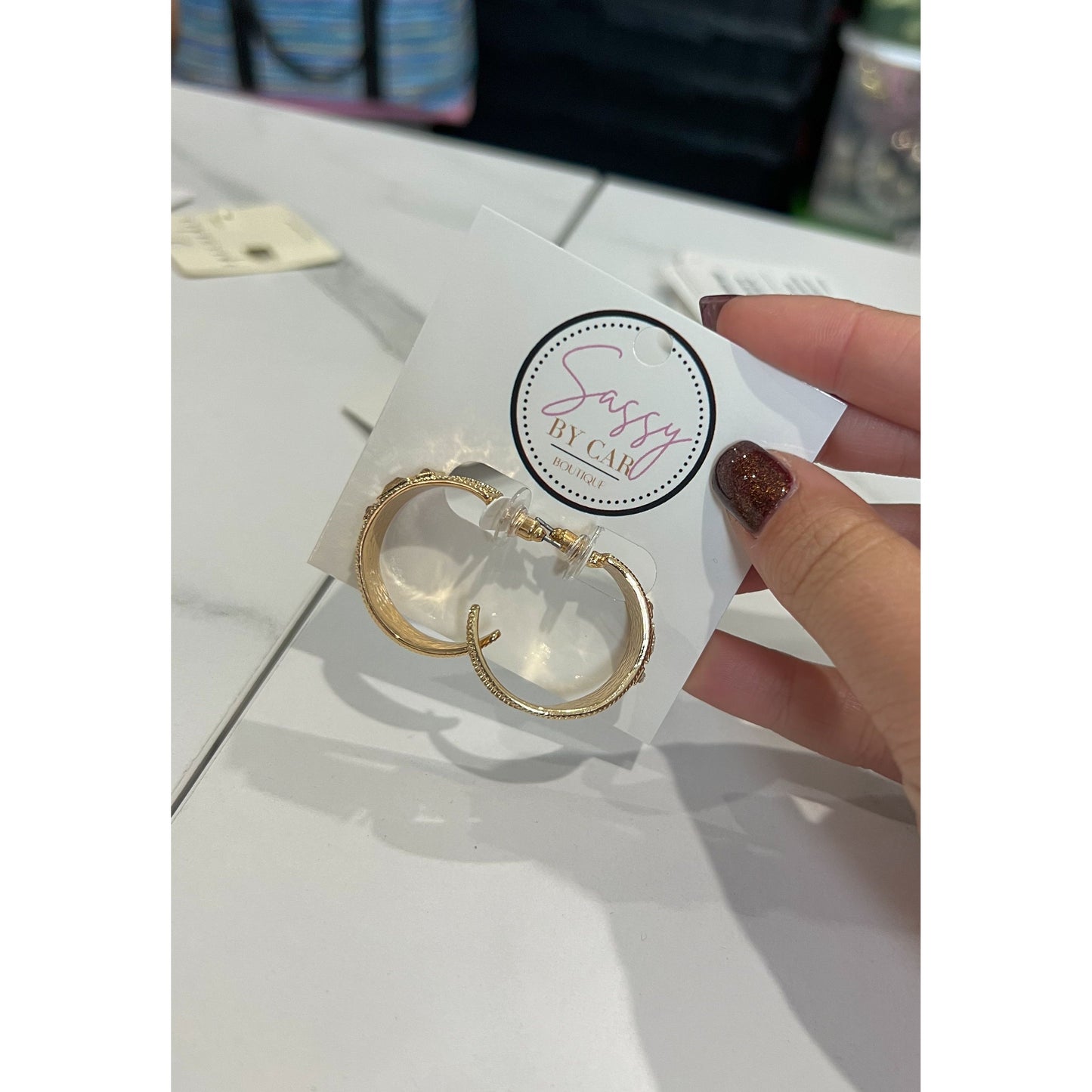 Gold Hoops w/ Detail
