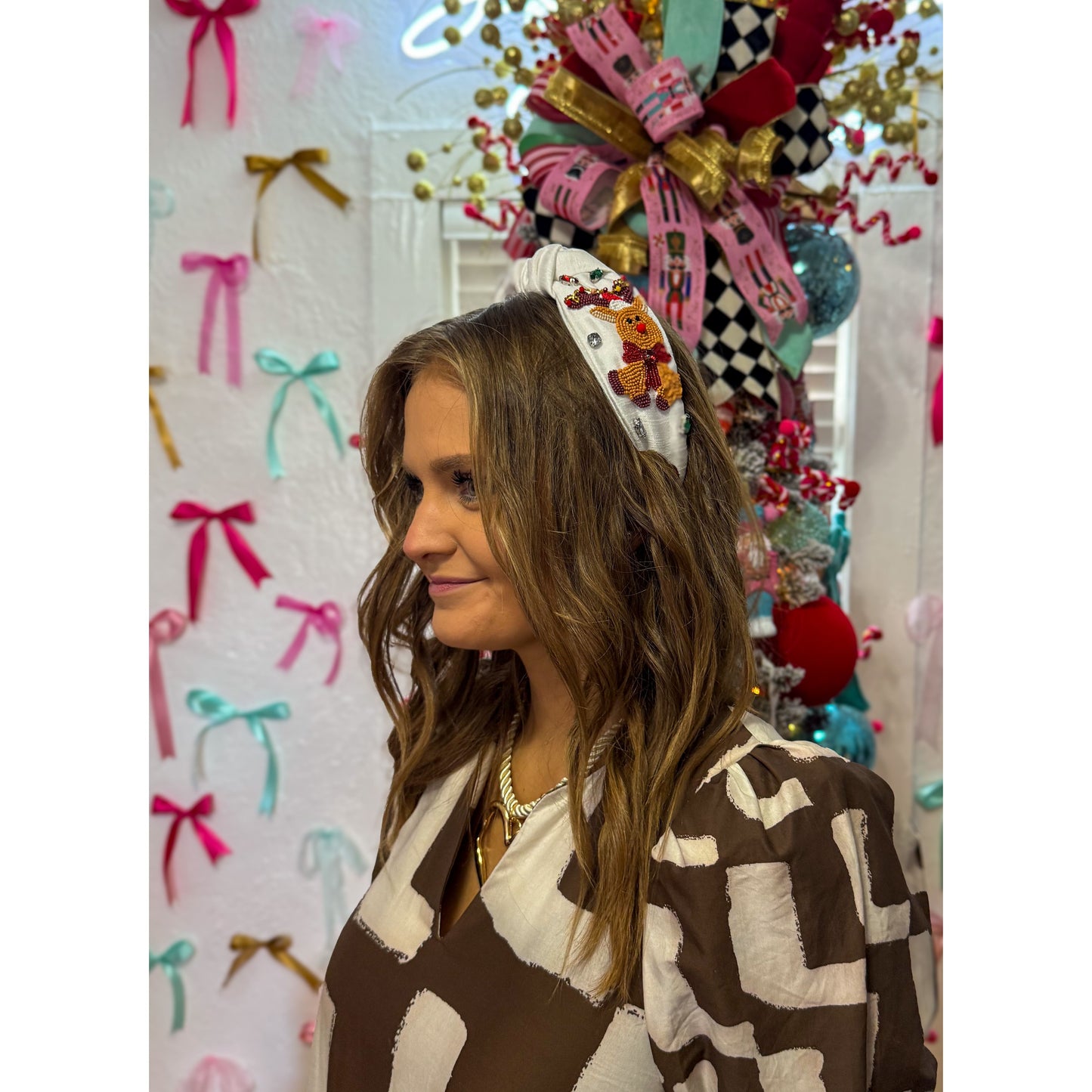 Rudolph Headband, White