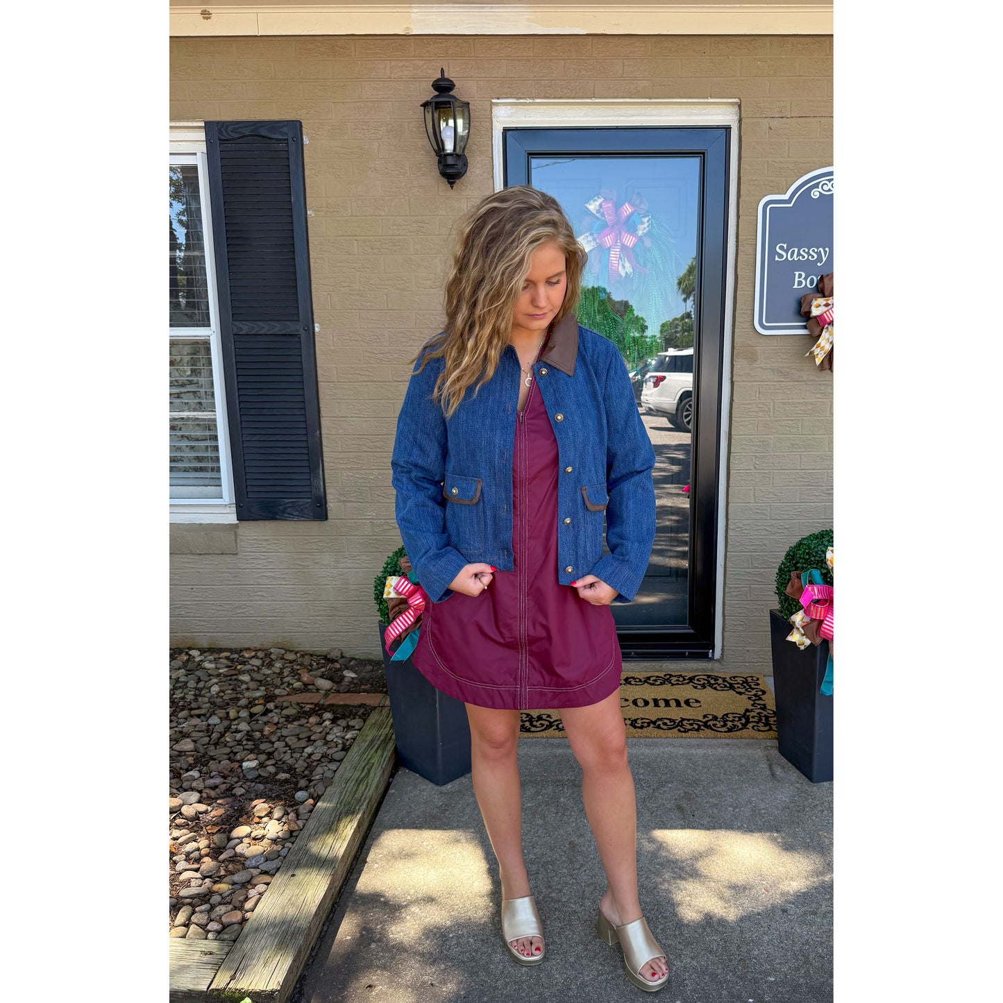 Margot Denim Jacket, Dark Wash