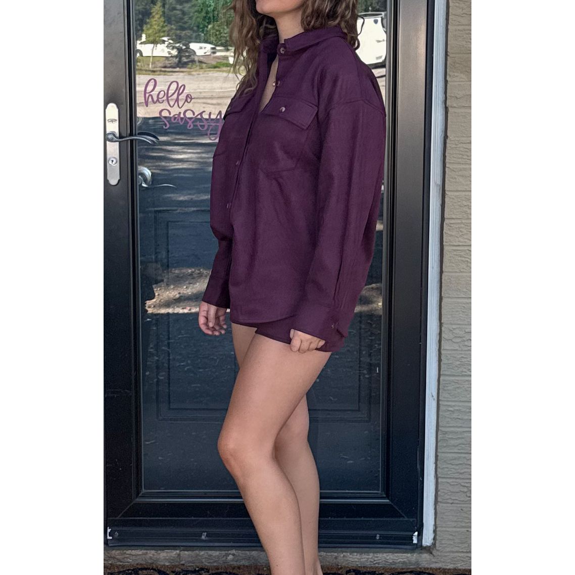 Burgundy Suede Set