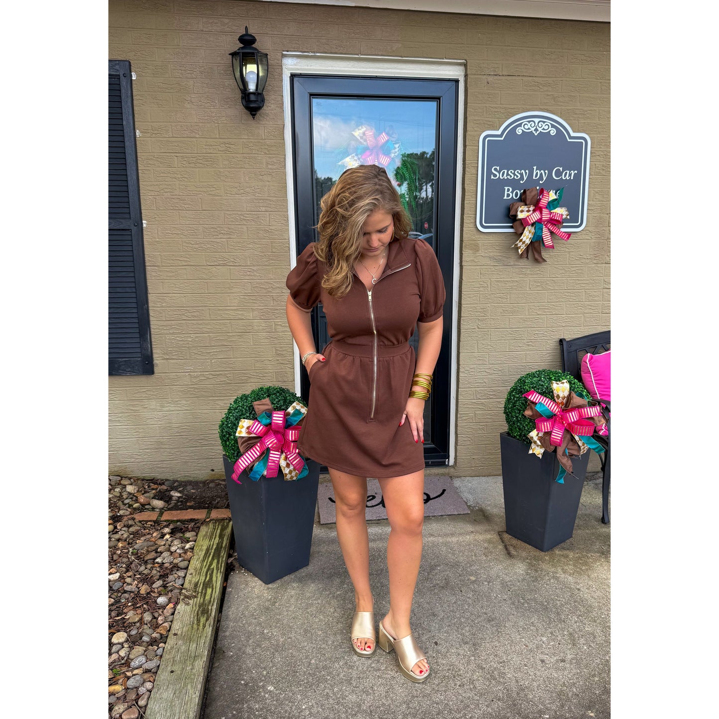 Addie Lounge Dress, Espresso